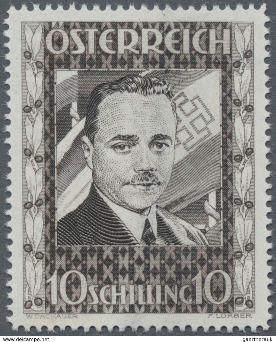 Österreich: 1936, 10 Schilling Freimarke "Bundeskanzler Dr. Engelbert Dollfuß". Diese Marke Wurde Im - Storia Postale