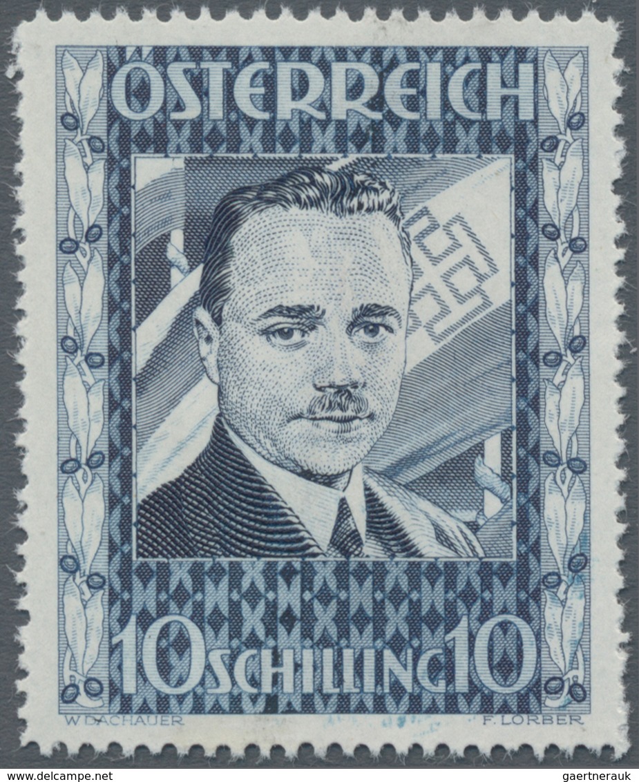 Österreich: 1936, 10 Schilling Freimarke "Bundeskanzler Dr. Engelbert Dollfuß". Diese Marke Wurde Im - Brieven En Documenten