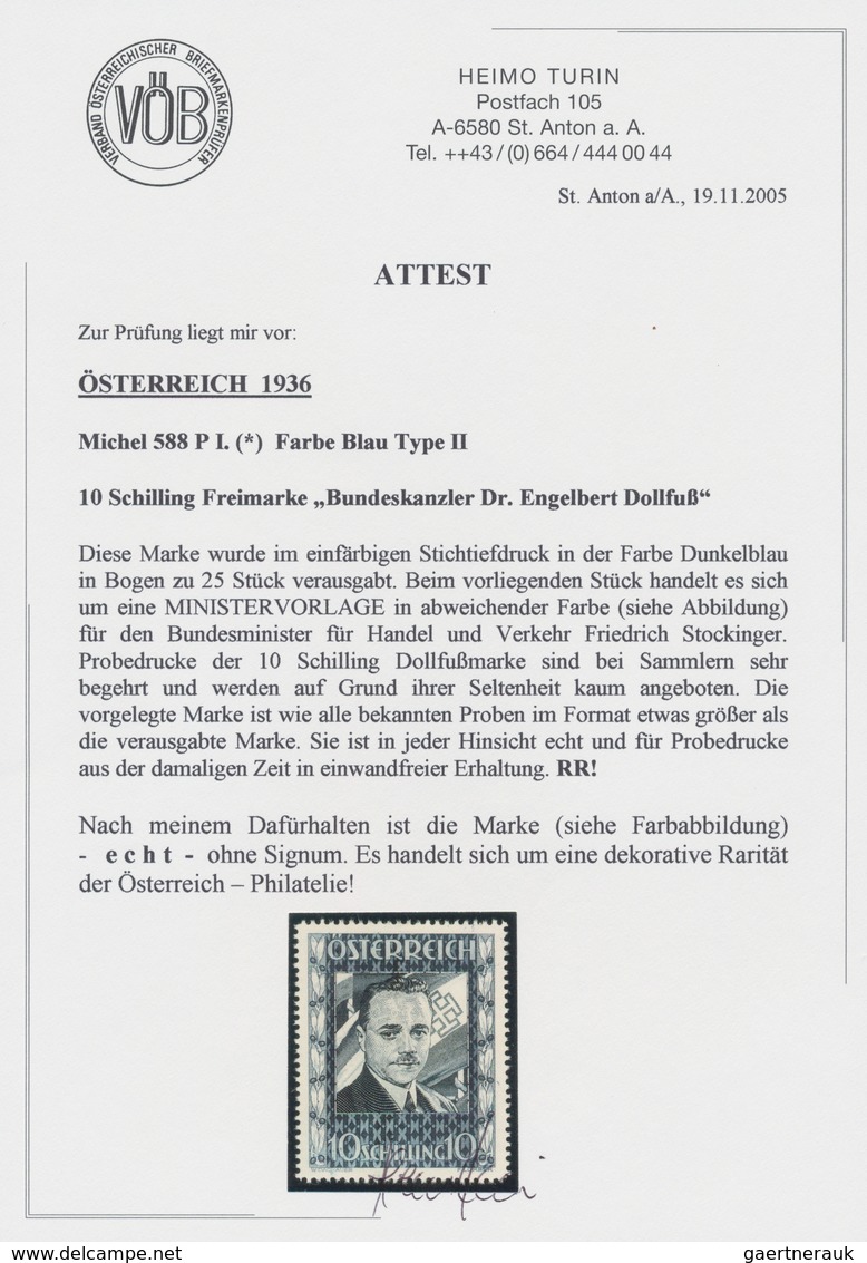 Österreich: 1936, 10 Schilling Freimarke "Bundeskanzler Dr. Engelbert Dollfuß". Diese Marke Wurde Im - Covers & Documents