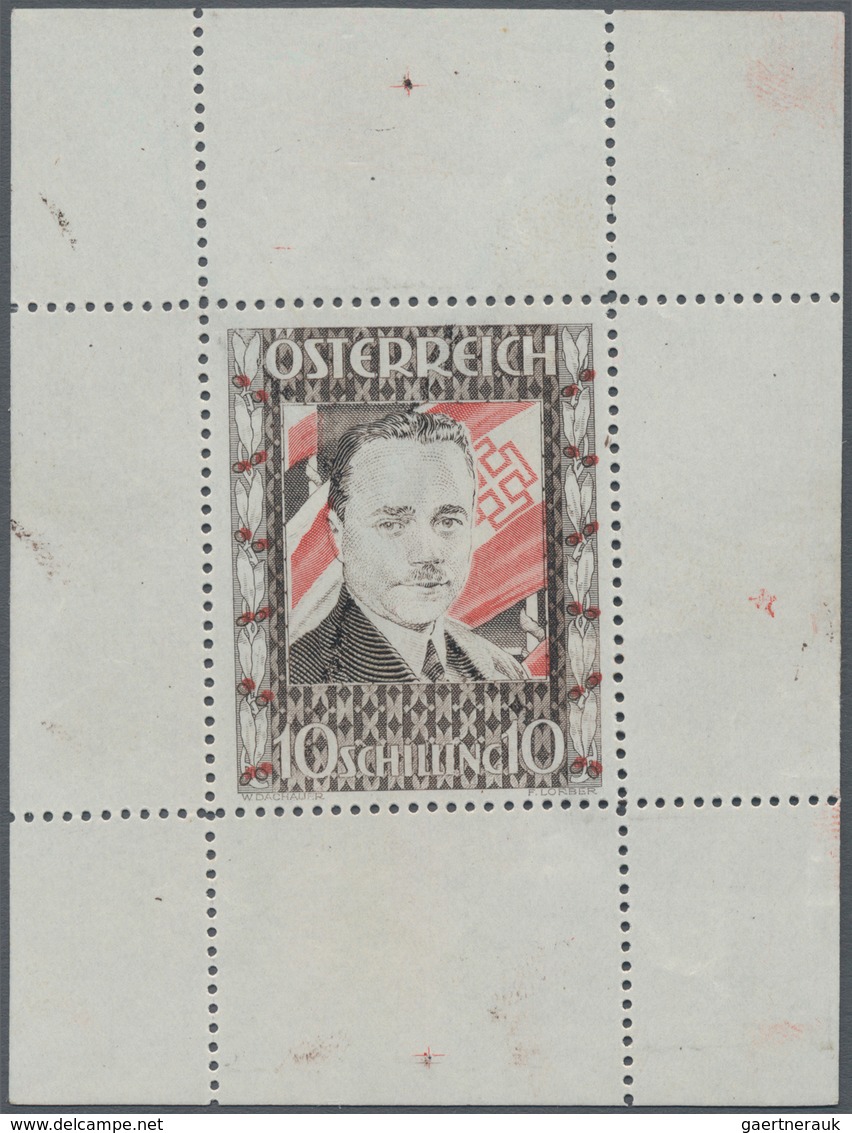 Österreich: 1936, 10 Schilling Freimarke "Bundeskanzler Dr. Engelbert Dollfuß". Diese Marke Wurde Im - Lettres & Documents