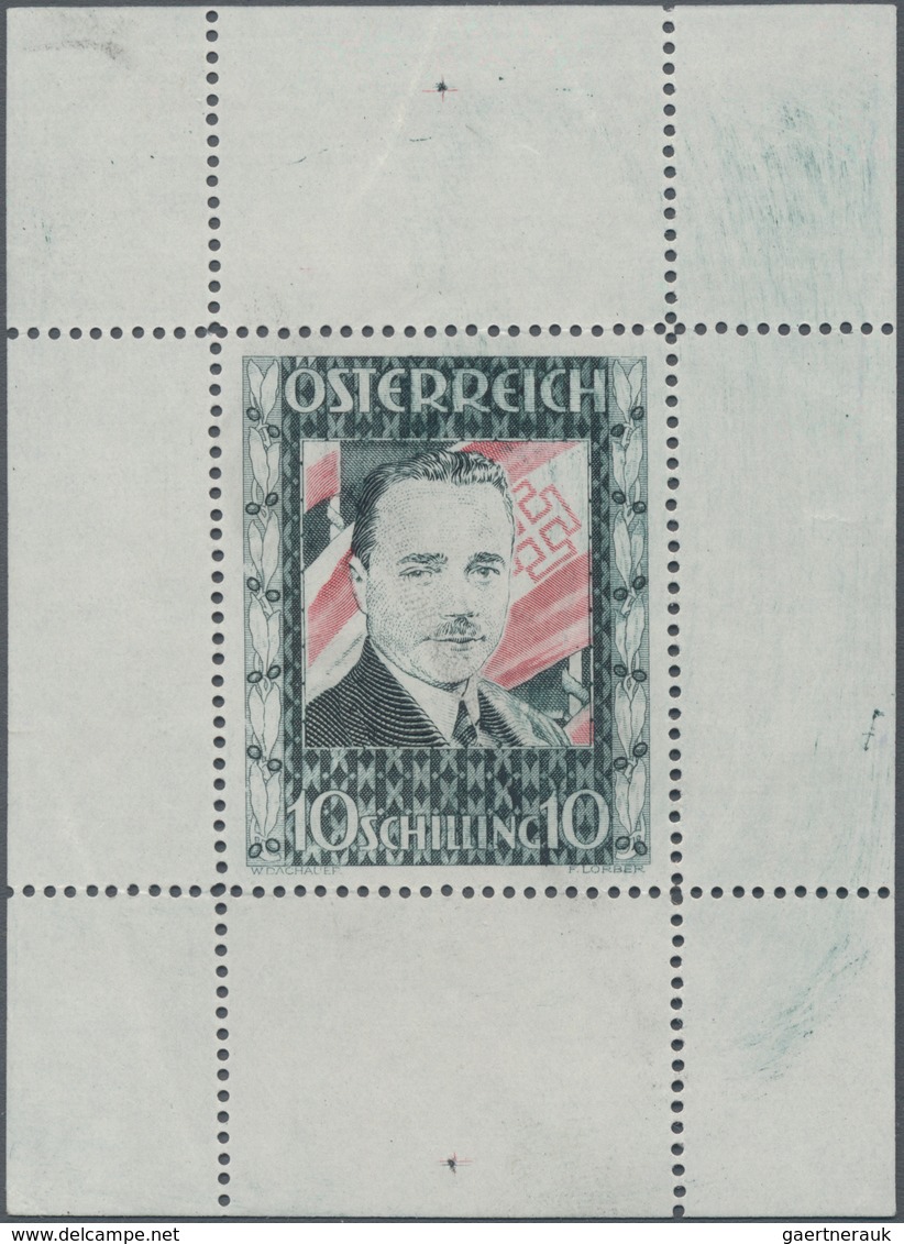 Österreich: 1936, 10 Schilling Freimarke "Bundeskanzler Dr. Engelbert Dollfuß". Diese Marke Wurde Im - Lettres & Documents