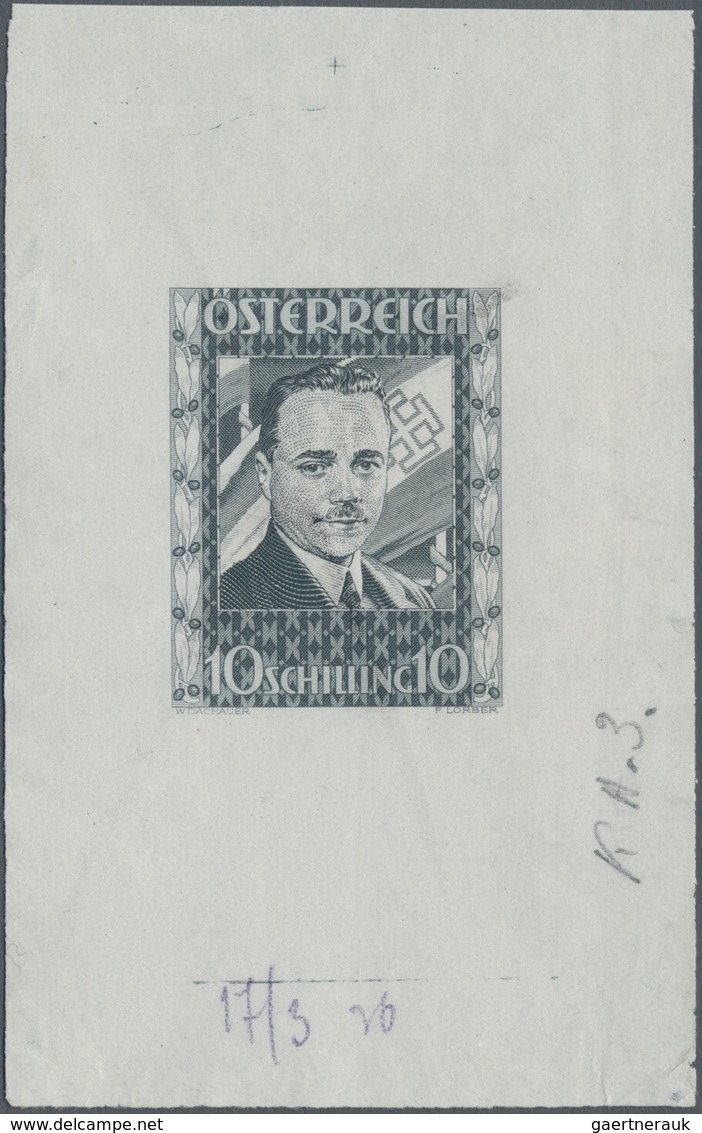 Österreich: 1936, 10 Schilling Freimarke "Bundeskanzler Dr. Engelbert Dollfuß". Diese Marke Wurde Im - Brieven En Documenten