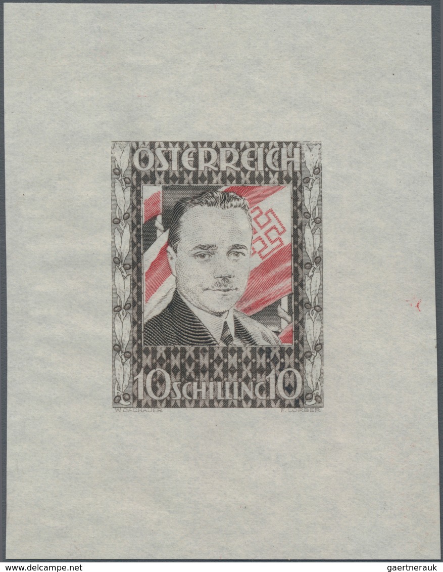 Österreich: 1936, 10 Schilling Freimarke "Bundeskanzler Dr. Engelbert Dollfuß". Diese Marke Wurde Im - Briefe U. Dokumente