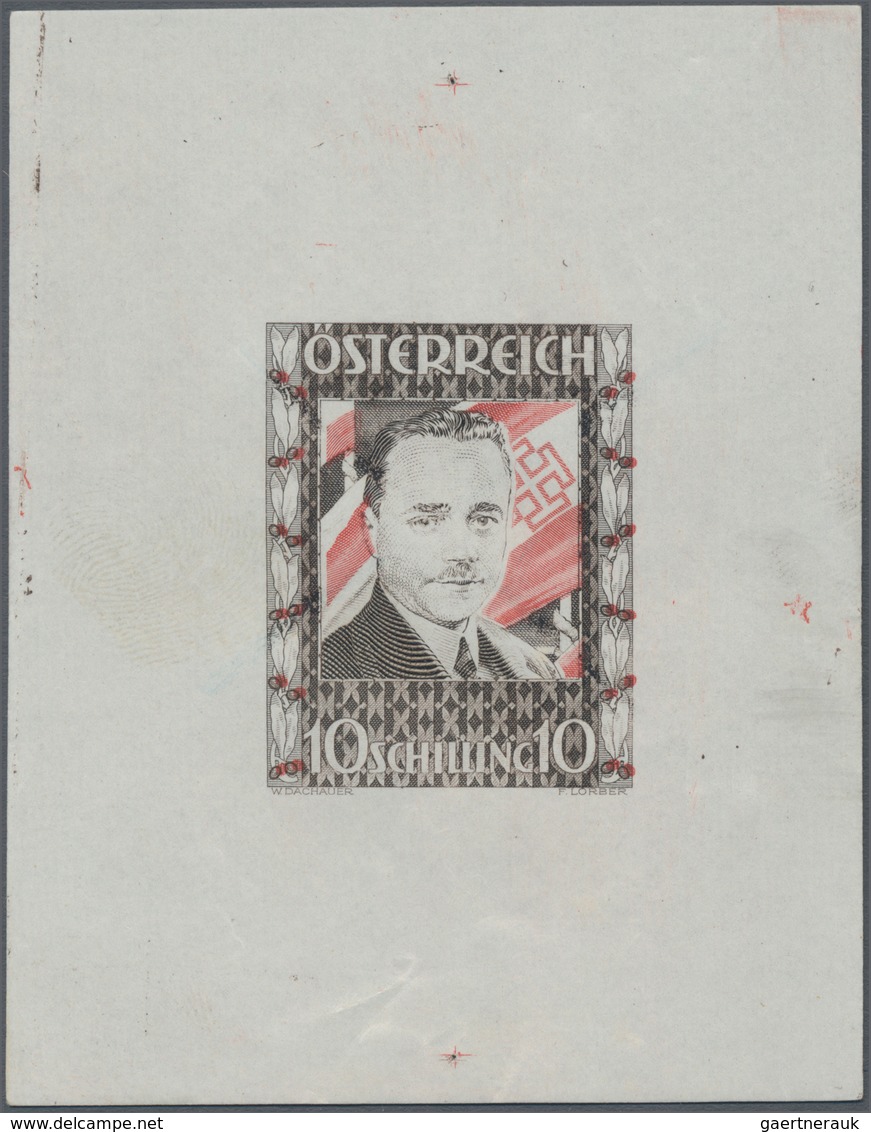 Österreich: 1936, 10 Schilling Freimarke "Bundeskanzler Dr. Engelbert Dollfuß". Diese Marke Wurde Im - Lettres & Documents