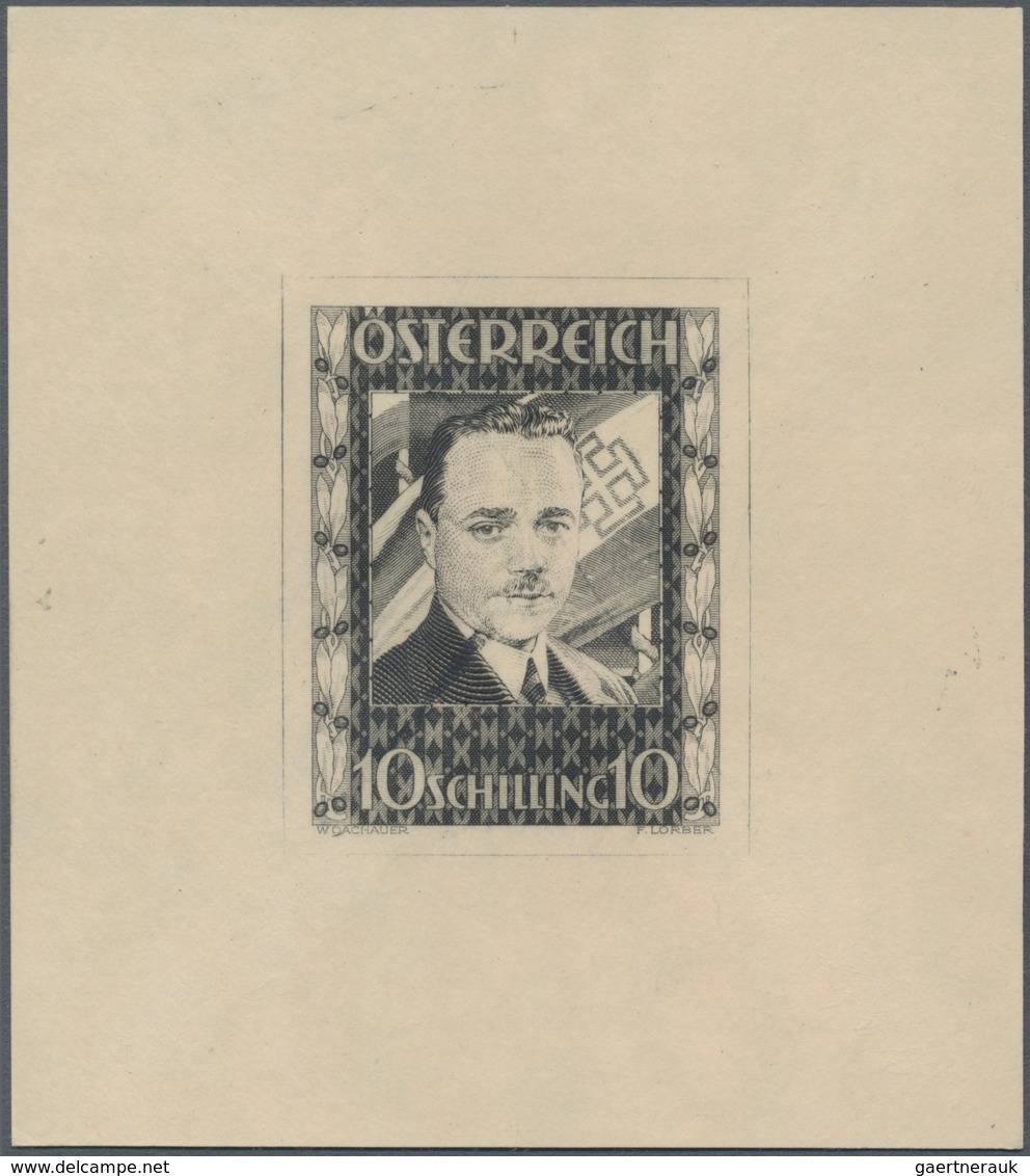 Österreich: 1936, 10 Schilling Freimarke "Bundeskanzler Dr. Engelbert Dollfuß". Diese Marke Wurde Im - Briefe U. Dokumente