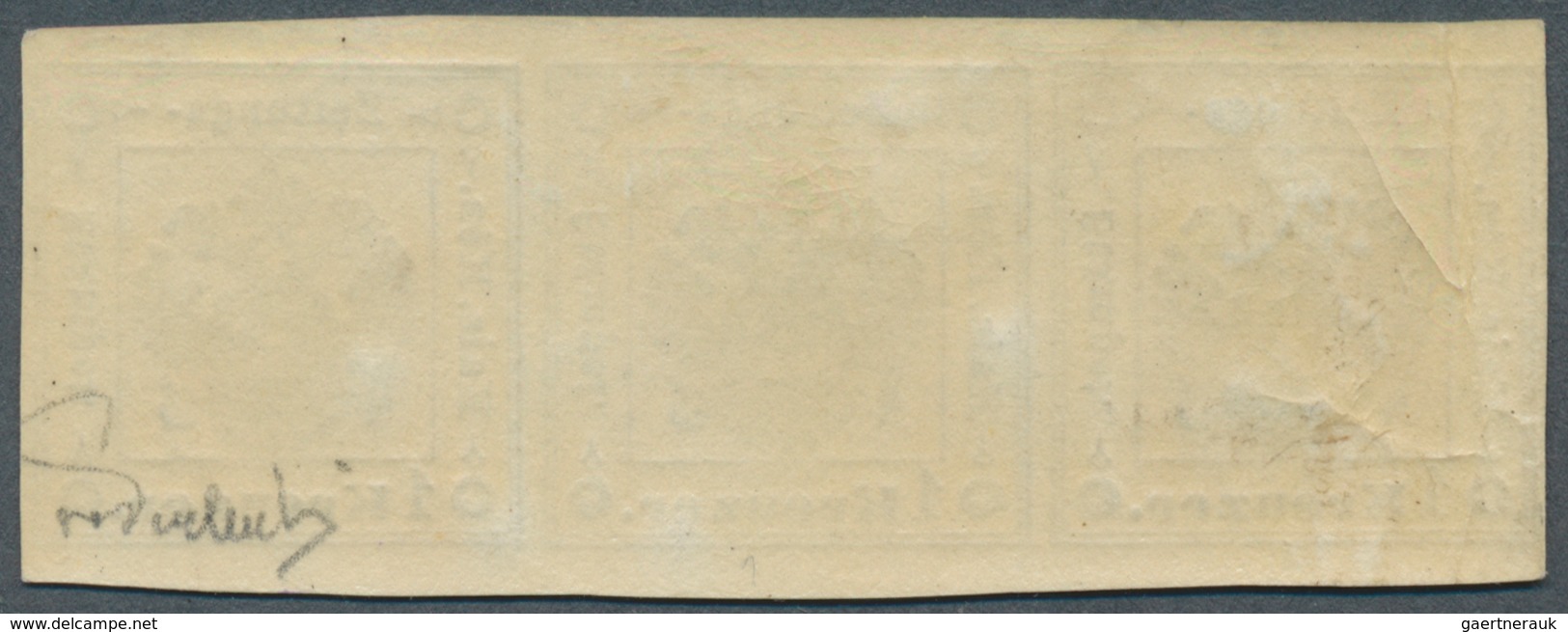Österreich - Lombardei Und Venetien - Zeitungsstempelmarken: 1859, 1 Kreuzer Schwarz, Type I, Waager - Lombardy-Venetia
