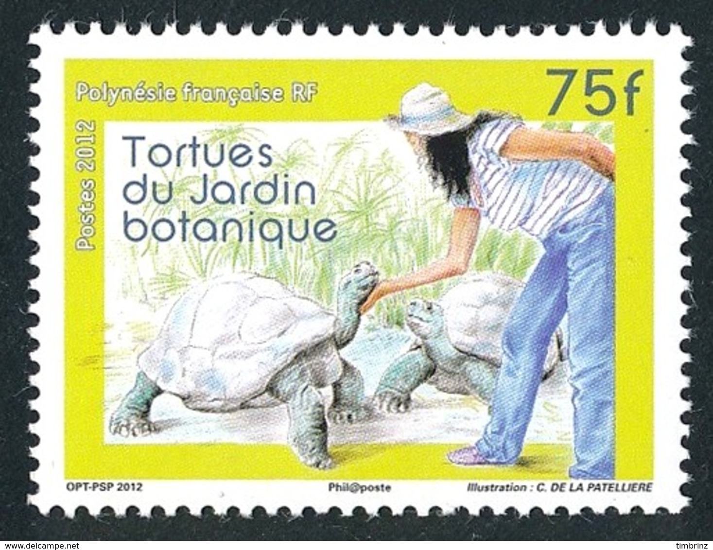 POLYNESIE 2012 - Yv. 1007 **  - Faune. Tortues Du Jardin Botanique  ..Réf.POL24931 - Ungebraucht