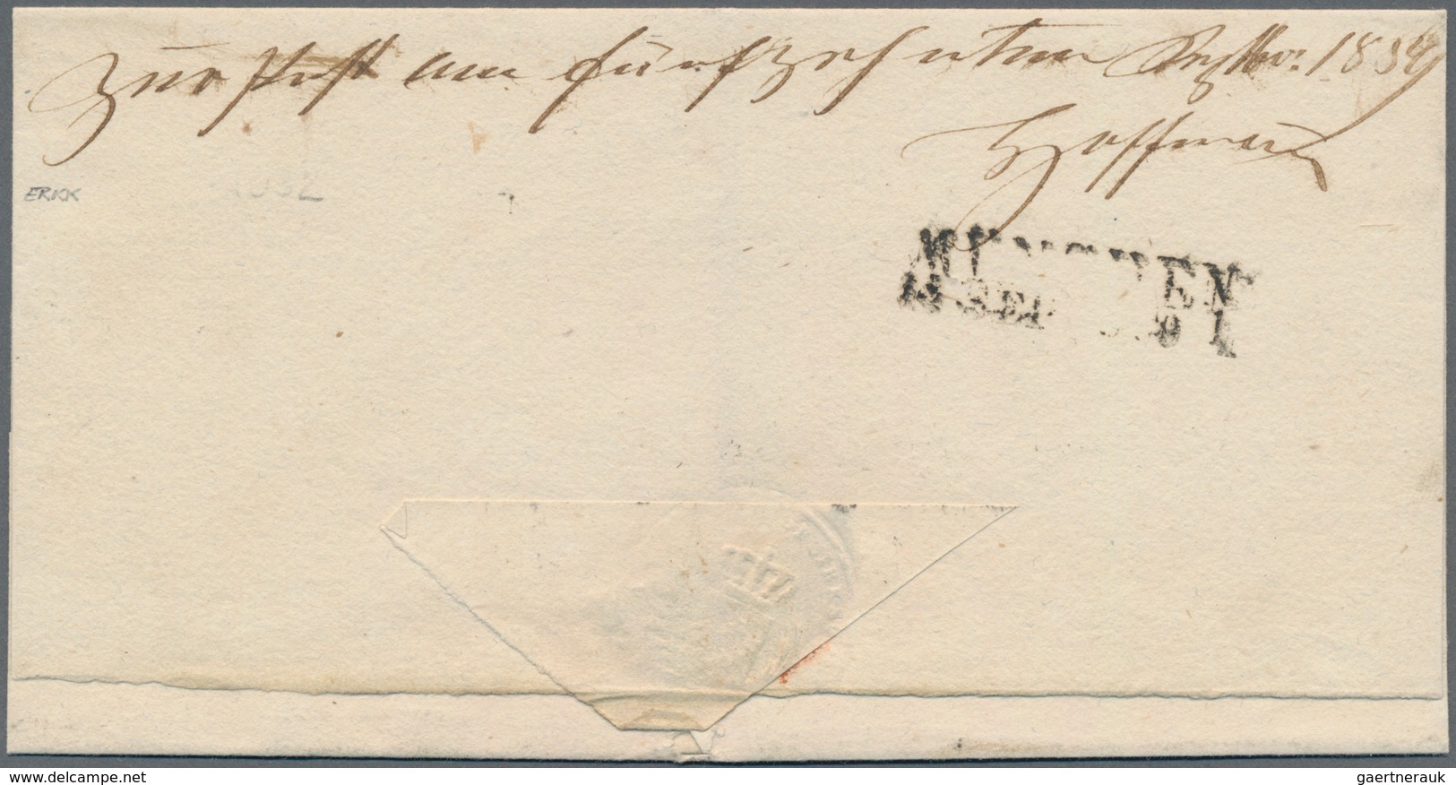 Bayern - Marken Und Briefe: 1850, 3 Kreuzer Blau, Platte 5 Mit 1 Kr Rosa, Platte 1, Entwertet Mit Of - Autres & Non Classés