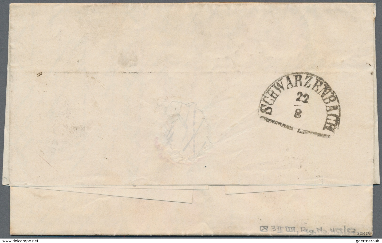 Bayern - Marken Und Briefe: 1862, 1-Kreuzer Lilarosa Auf Weiß, Platte 2, Geschnitten, Im Waagerechte - Sonstige & Ohne Zuordnung
