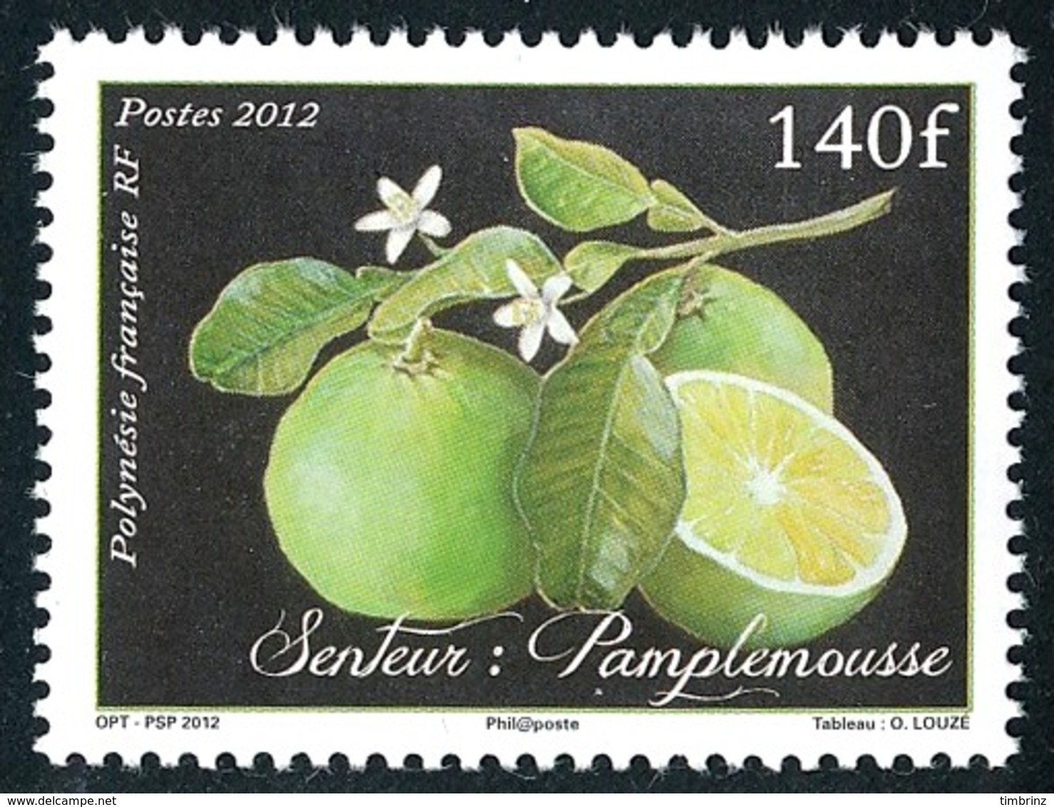 POLYNESIE 2012 - Yv. 997 **  - Senteur De Fruit : Pamplemousse  ..Réf.POL24927 - Neufs
