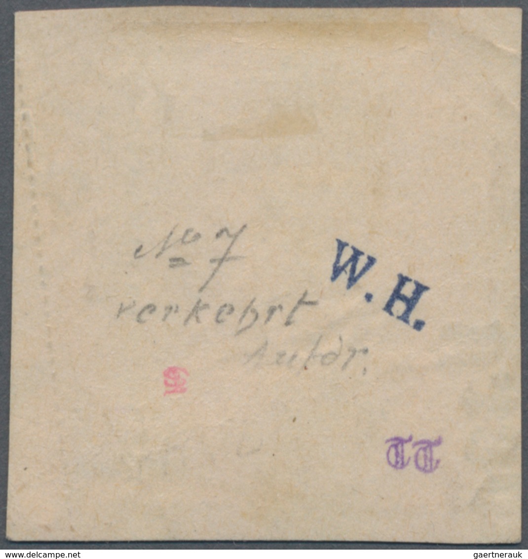 Bayern - Portomarken: 1896. 3 Pfg Portomarke Mit KOPFSTEHENDEM Aufdruck, Rötliches Papier, Nur Von N - Sonstige & Ohne Zuordnung