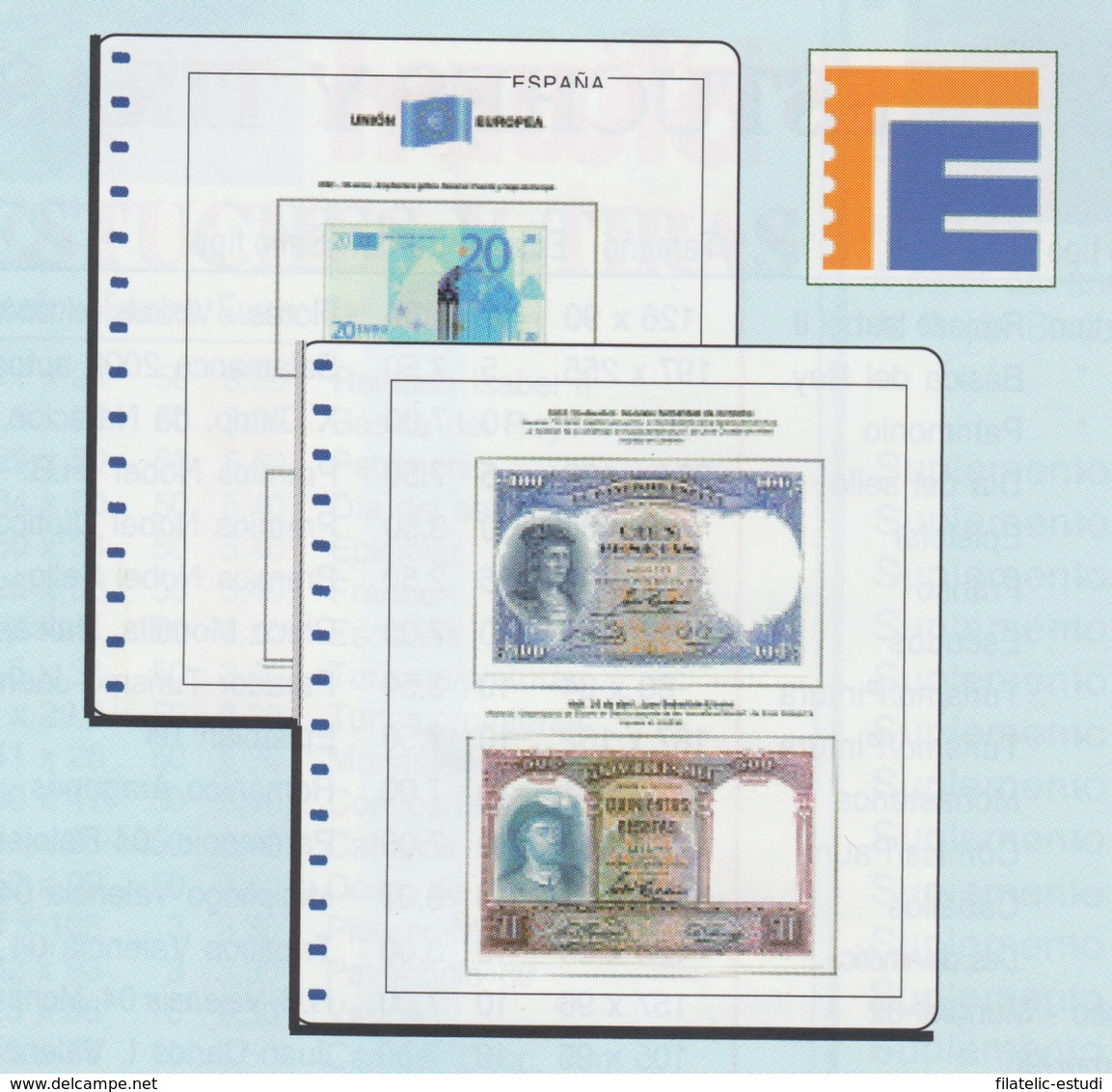 Edifil Hojas Billetes En Euros Paises De La UE  2002 - Otros & Sin Clasificación