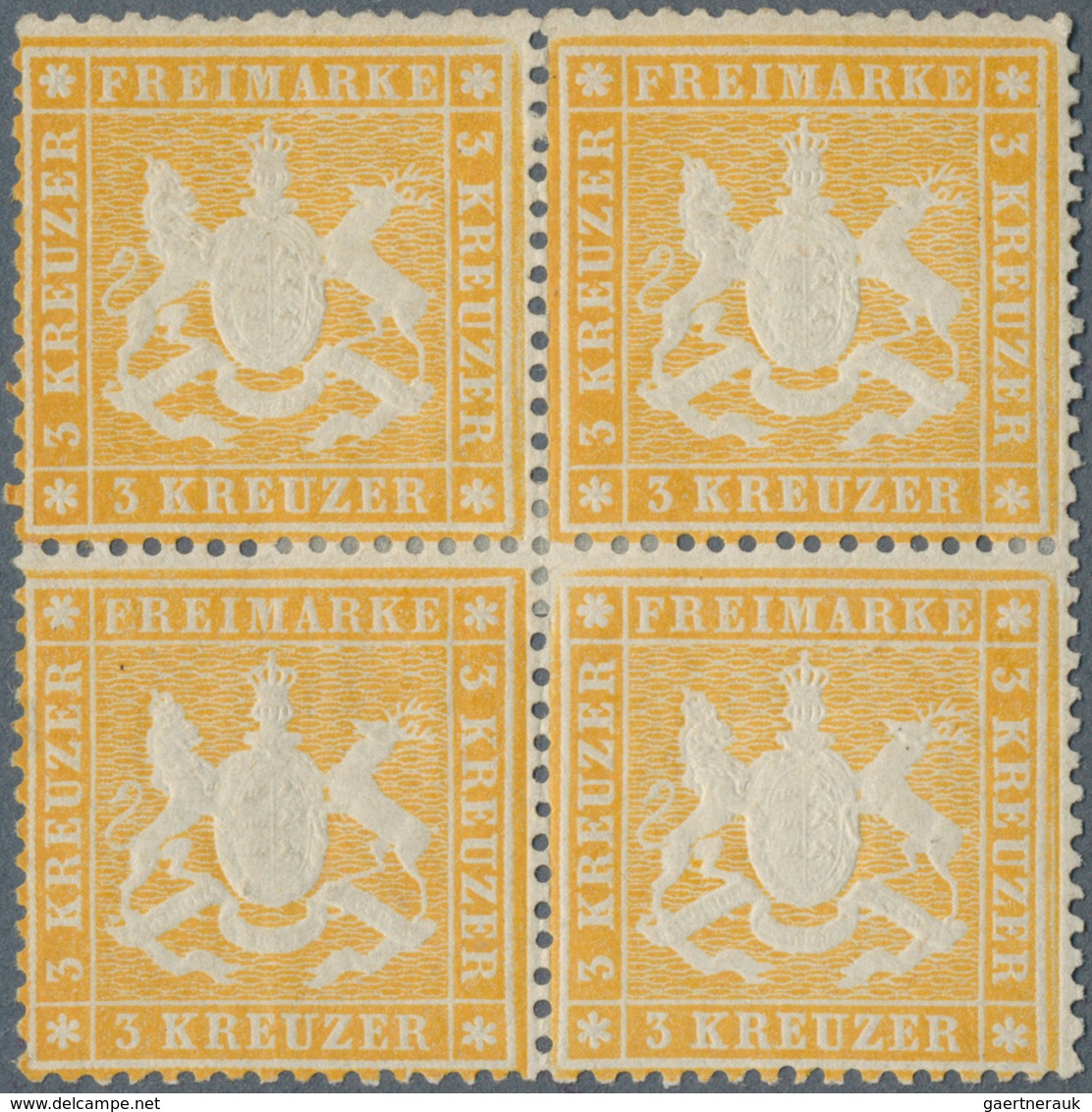 Württemberg - Marken Und Briefe: 1861: 3 Kreuzer Gelb Auf Dünnem Papier, Eng Gezähnt, Im Besonders F - Andere & Zonder Classificatie