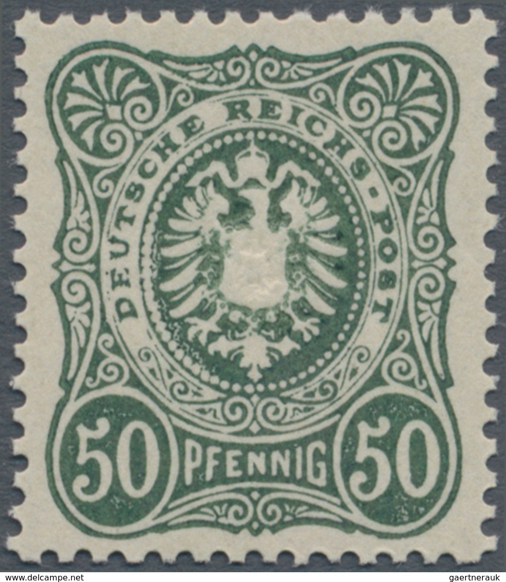 Deutsches Reich - Pfennig: 1880/1886: 50 Pfennig Hellsmaragdgrün ("seegrün"), Späte Auflage Mit Voll - Neufs