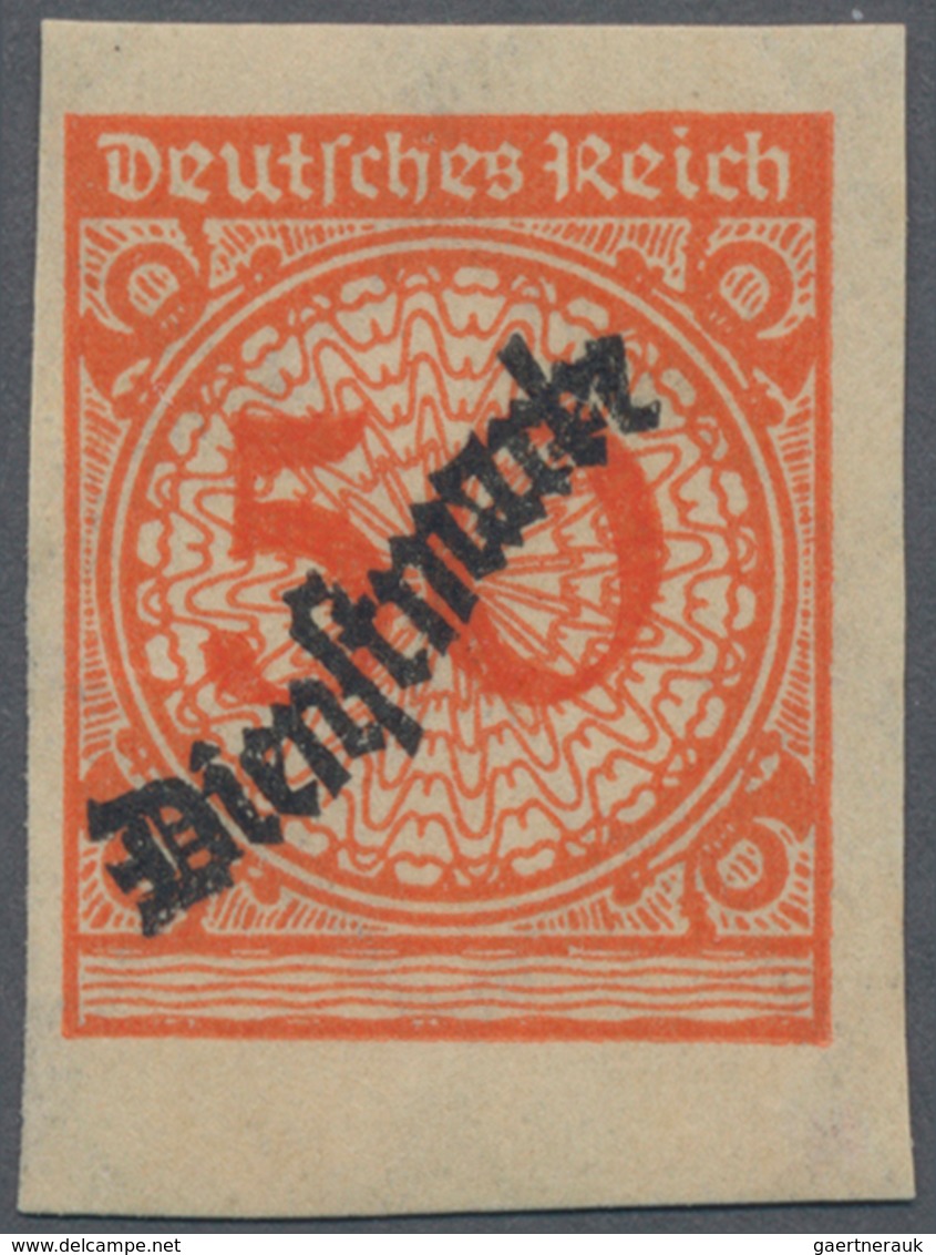 Deutsches Reich - Dienstmarken: 1923, Dienstmarke In Rosettenzeichnung Mit Schrägem, Schlangenförmig - Service