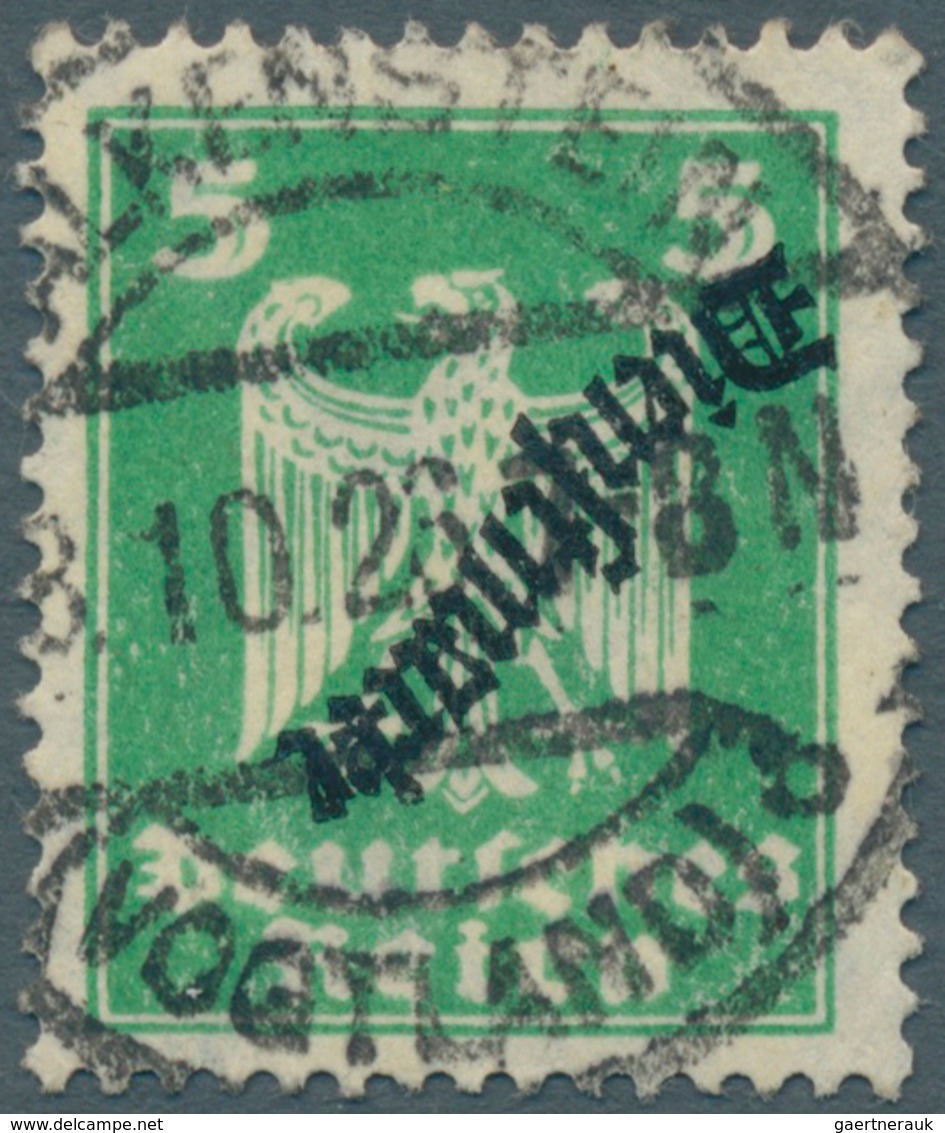 Deutsches Reich - Dienstmarken: 1924, Dienstmarke Neuer Reichsadler 5 Pf Mit Kopfstehendem Aufdruck, - Dienstmarken