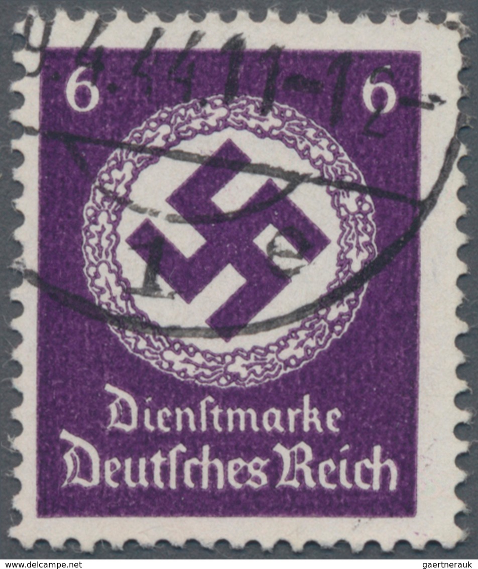 Deutsches Reich - Dienstmarken: 1943, 6 Pf Schwarzgrauviolett, Hakenkreuz Im Eichenkranz, Gestempelt - Service
