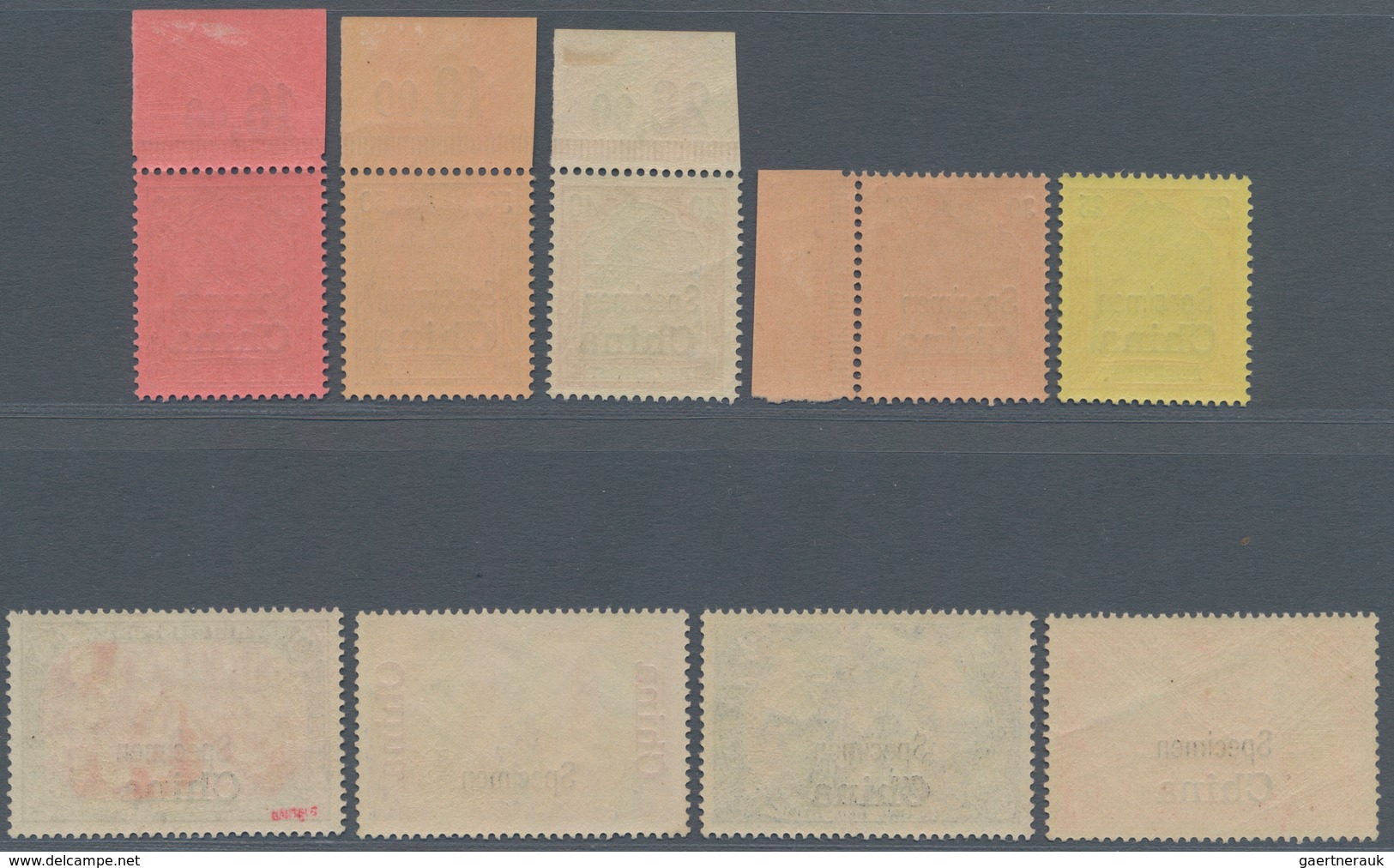 Deutsche Post In China: 1901: 3 Pfg - 5 Mk, Germania-Marken Mit Aufdruck "China" Und Zusätzlichem Bu - Chine (bureaux)