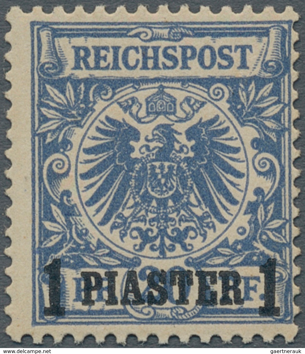 Deutsche Post In Der Türkei: 1893, 1 PIA Auf 20 Pfg Krone/Adler Lebhaftgrauultramarin In Postfrische - Deutsche Post In Der Türkei