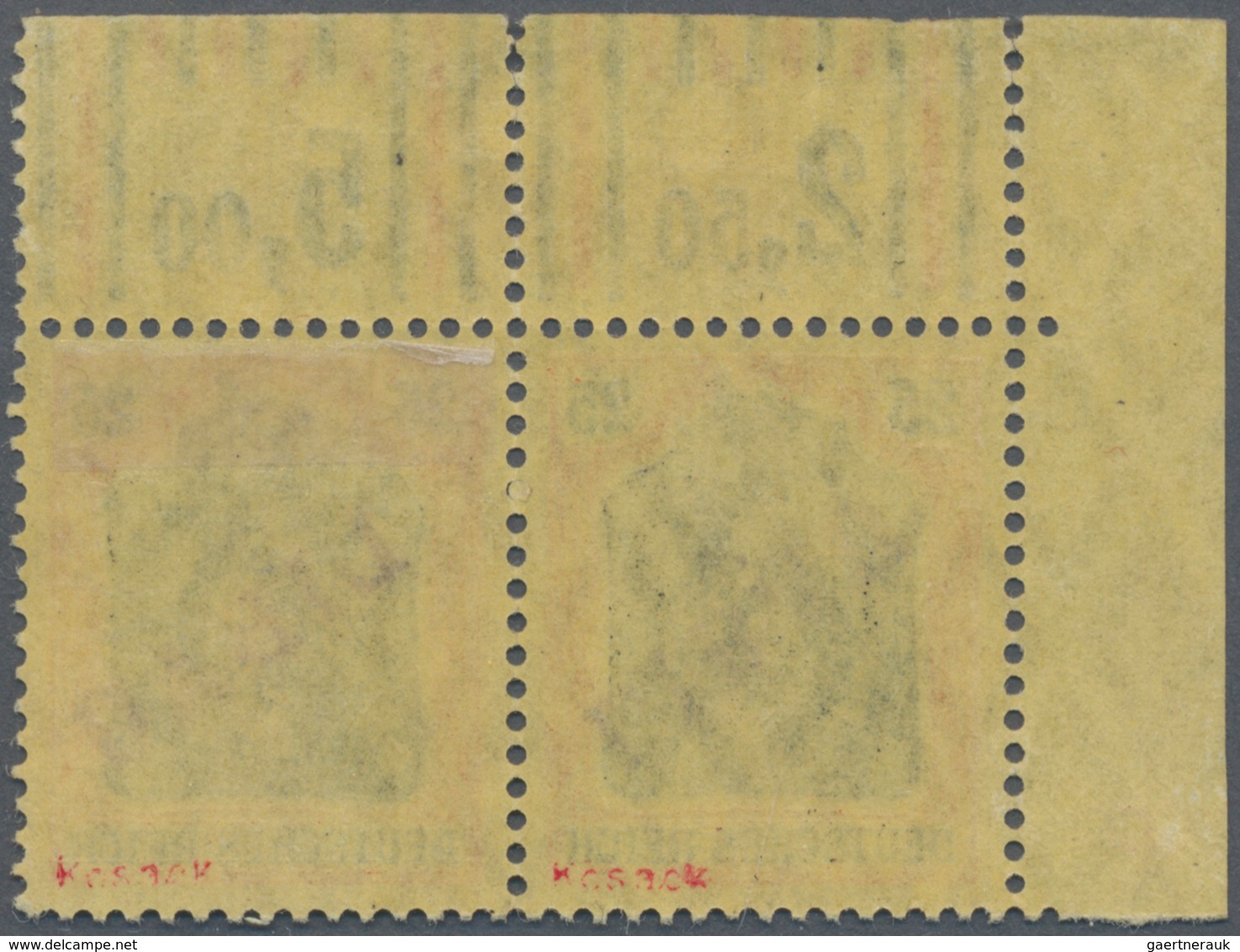 Deutsche Besetzung I. WK: Postgebiet Ober. Ost - Libau: 1919, Freimarken Germania 25 Pfg. Rotorange/ - Occupation 1914-18