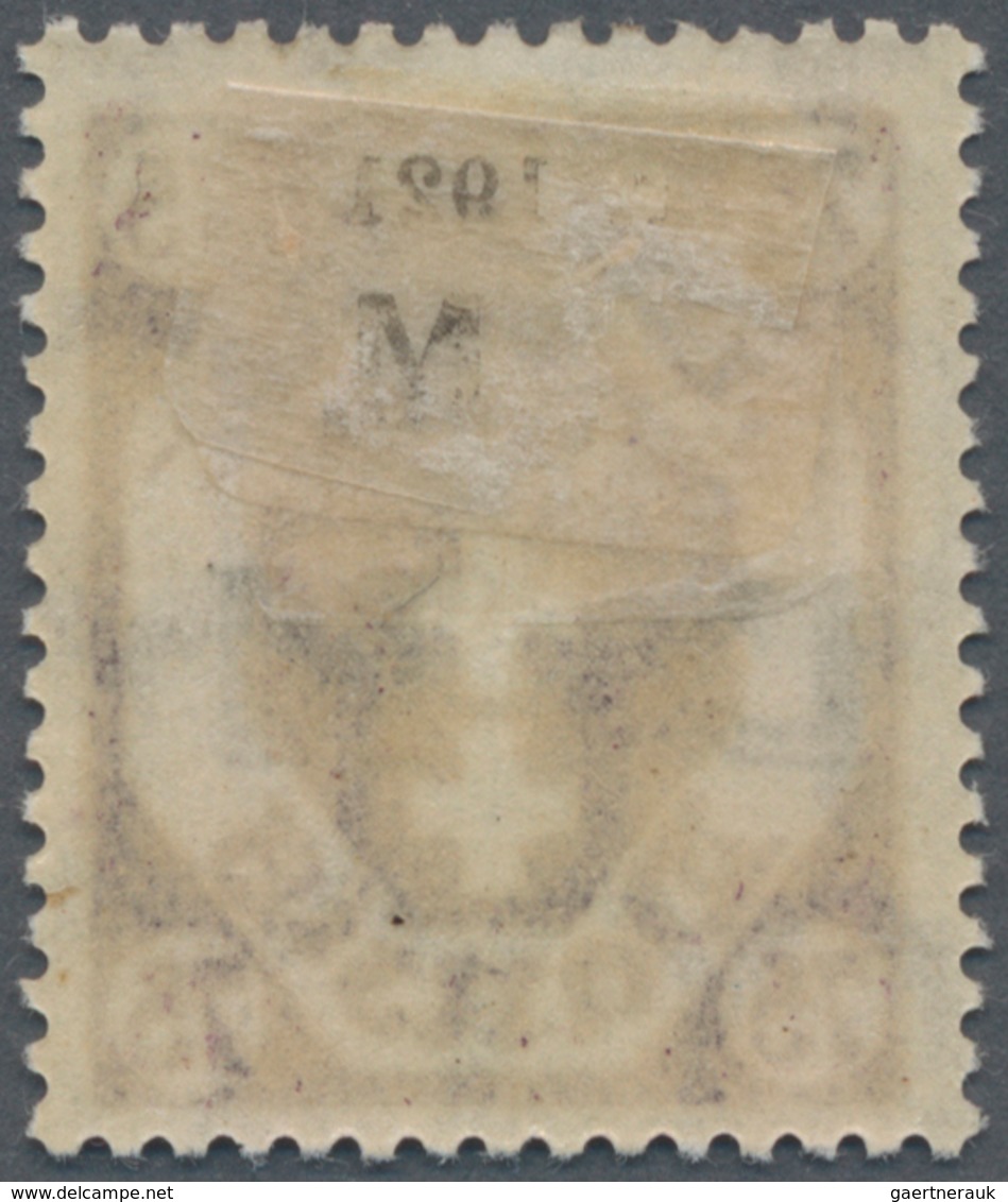 Danzig - Dienstmarken: 1922. 75 Pfg Dunkelviolettpurpur Mit "Rosettenunterdruck" In Hellgrüngrau, Un - Other & Unclassified