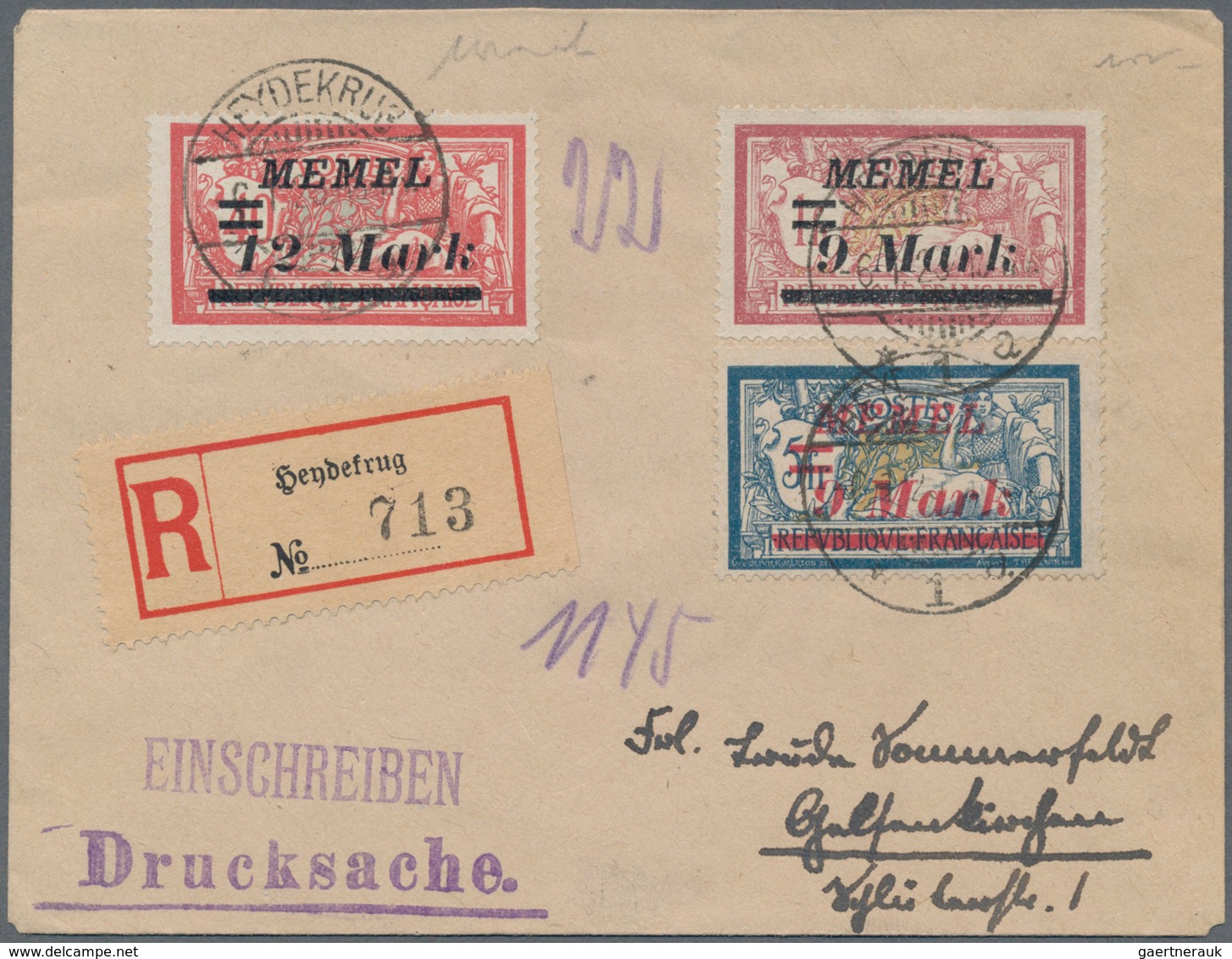 Memel: 1920/1923, hochkarätig besetzte Ausnahme-Sammlung auf selbstgestalteten Albenblättern sauber