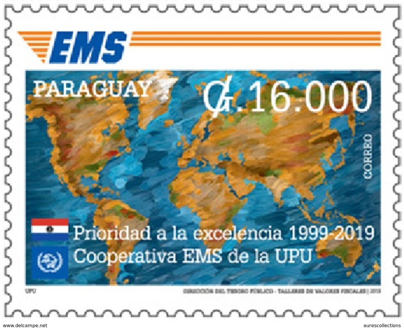 PARAGUAY 2019 - EMS EXPRESS MAIL SERVICE - UPU JOINT ISSUE COMMON DESIGN EMISSION COMMUNE - ULTRA RARE MNH - Joint Issues