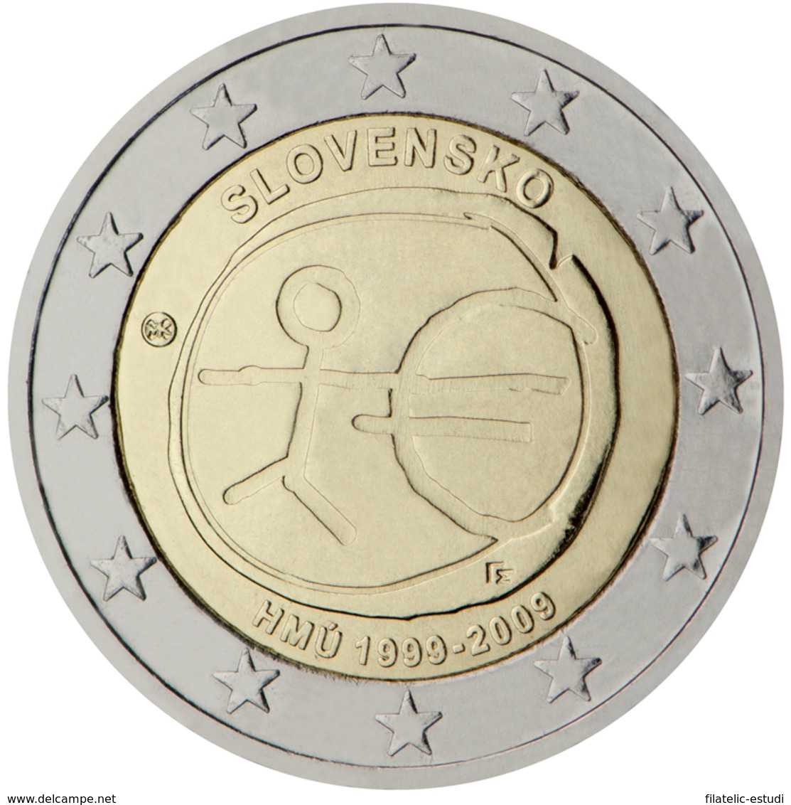 Eslovaquia  2009 2 € Euros Conmemorativos X Aniv. De EMU Unión Económica Y Mon - Other & Unclassified