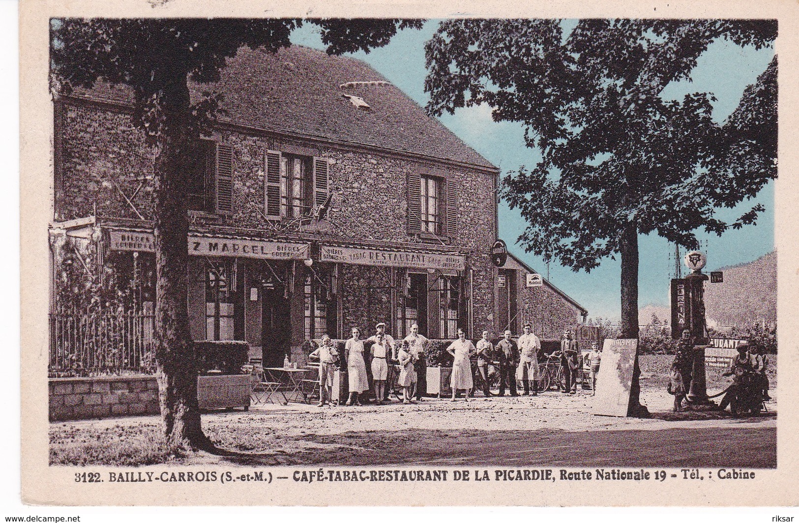 BAILLYCARROIS(POMPE A ESSENCE) CAFE DE LA PICARDIE - Baillycarrois