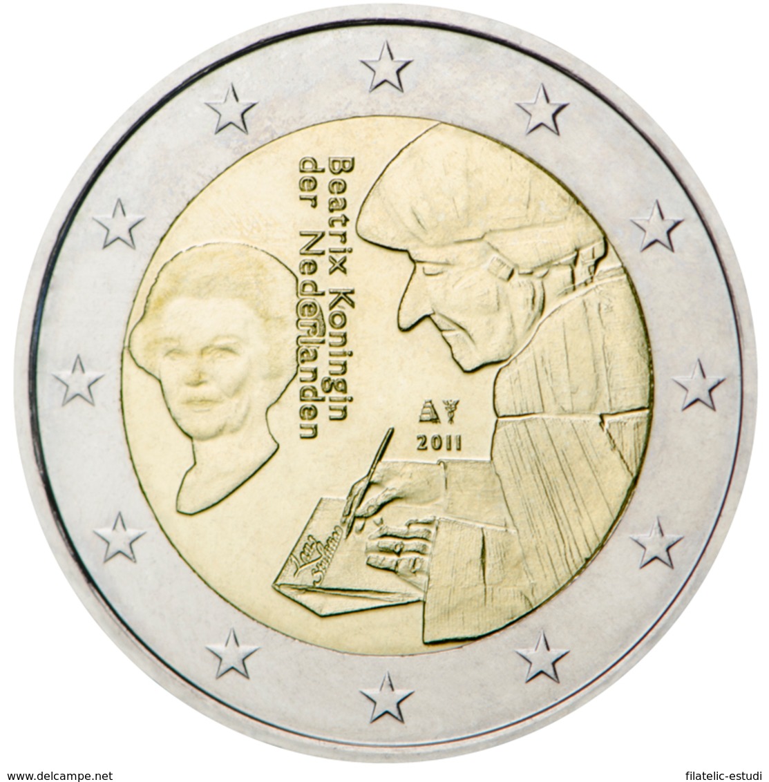 Holanda 2011 2 € Euros Conmemorativos Erasmo De Roterdam Elogio De La Locura - Other & Unclassified