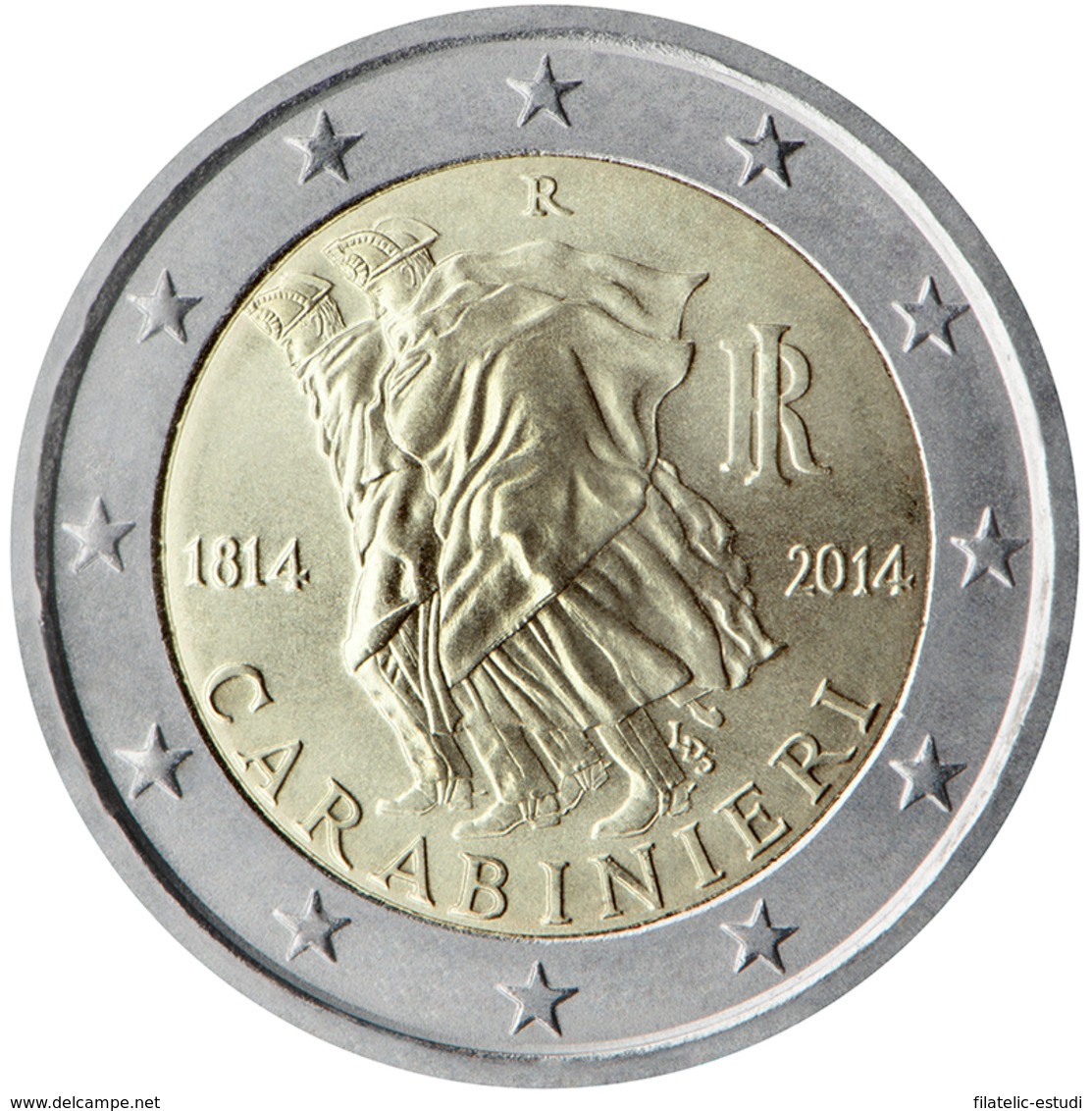 Italia 2014 2 € Euros Conmemorativos II Cent. Arma Dei Carabinieri - Altri & Non Classificati
