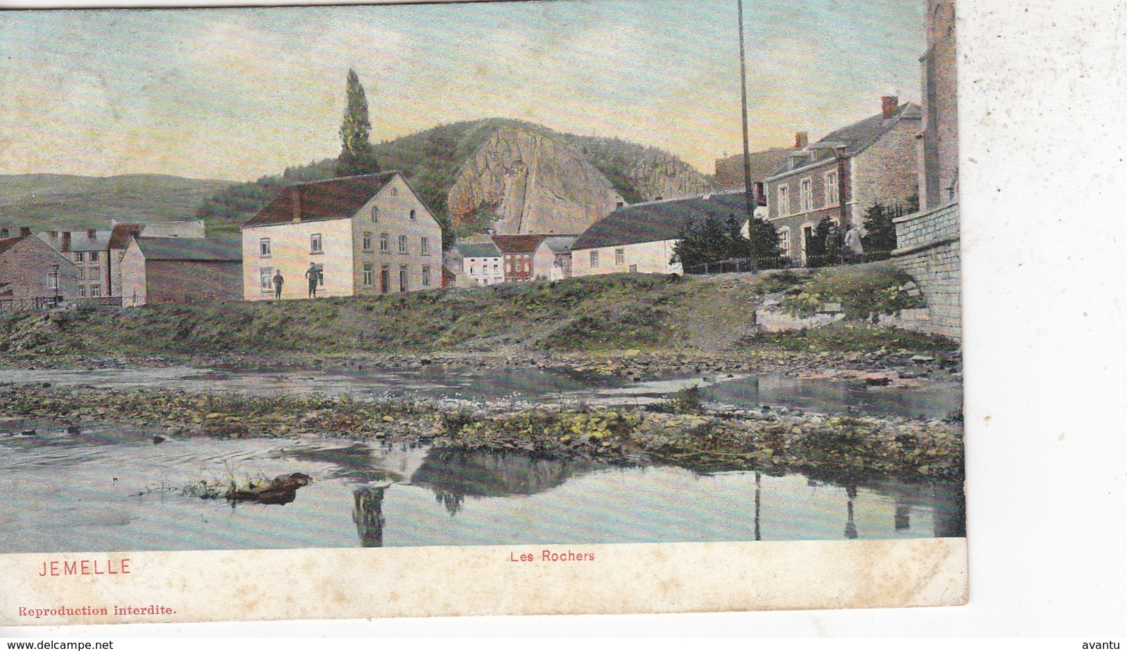 JEMELLE /  LES ROCHERS ET LES MAISONS LE LONG DE L EAU   1906 - Rochefort