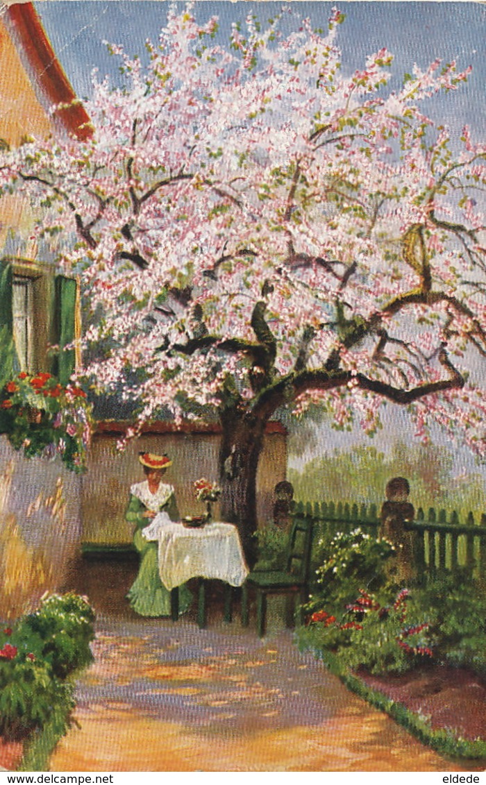 Carte Postale Envoi  De Diekirch  Art Card  Maison  Cerisier En Fleur  Printemps - Diekirch