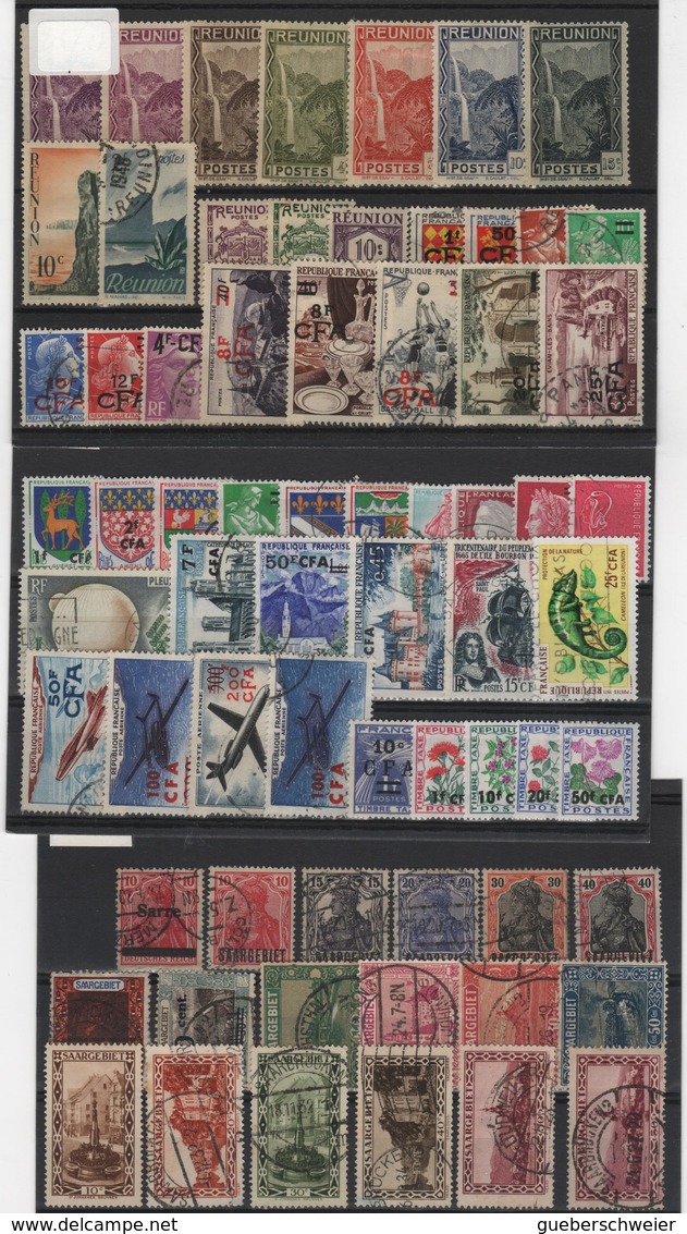 Carton de + 2 kg de Timbres, lettres, entiers postaux, aérogrammes, beau lot de timbres de France, Colonies, Andorre et