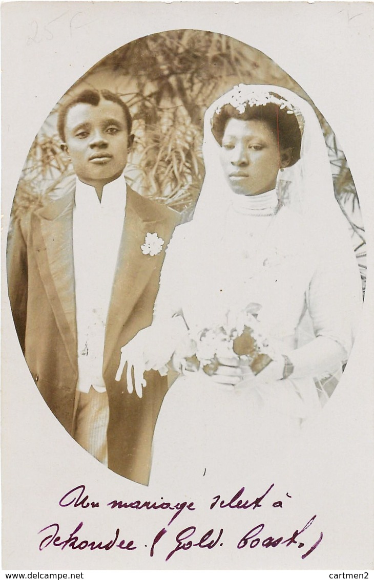 CARTE PHOTO : SEKONDI TAKORADI GOLD-COAST GHANA MARIAGE ASHANTI AFRIQUE ETHNOLOGIE ETHNIC AFRICA COIFFURE - Ghana - Gold Coast