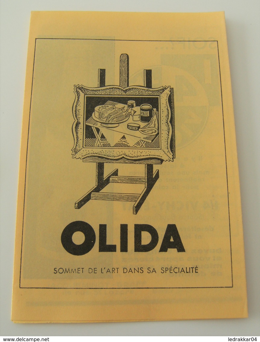 Petit Guide Spectacles De Paris 1965 Vichy état Dumesnil Olida Programme Vintage - Programs