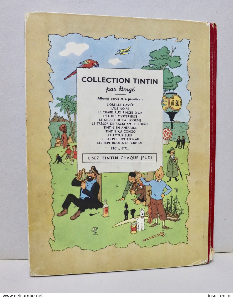 Tintin Au Congo - Casterman - Dos  Rouge - B2 - 1948 - Titre En Noir - Edition Belge - Etat Moyen - Tintin