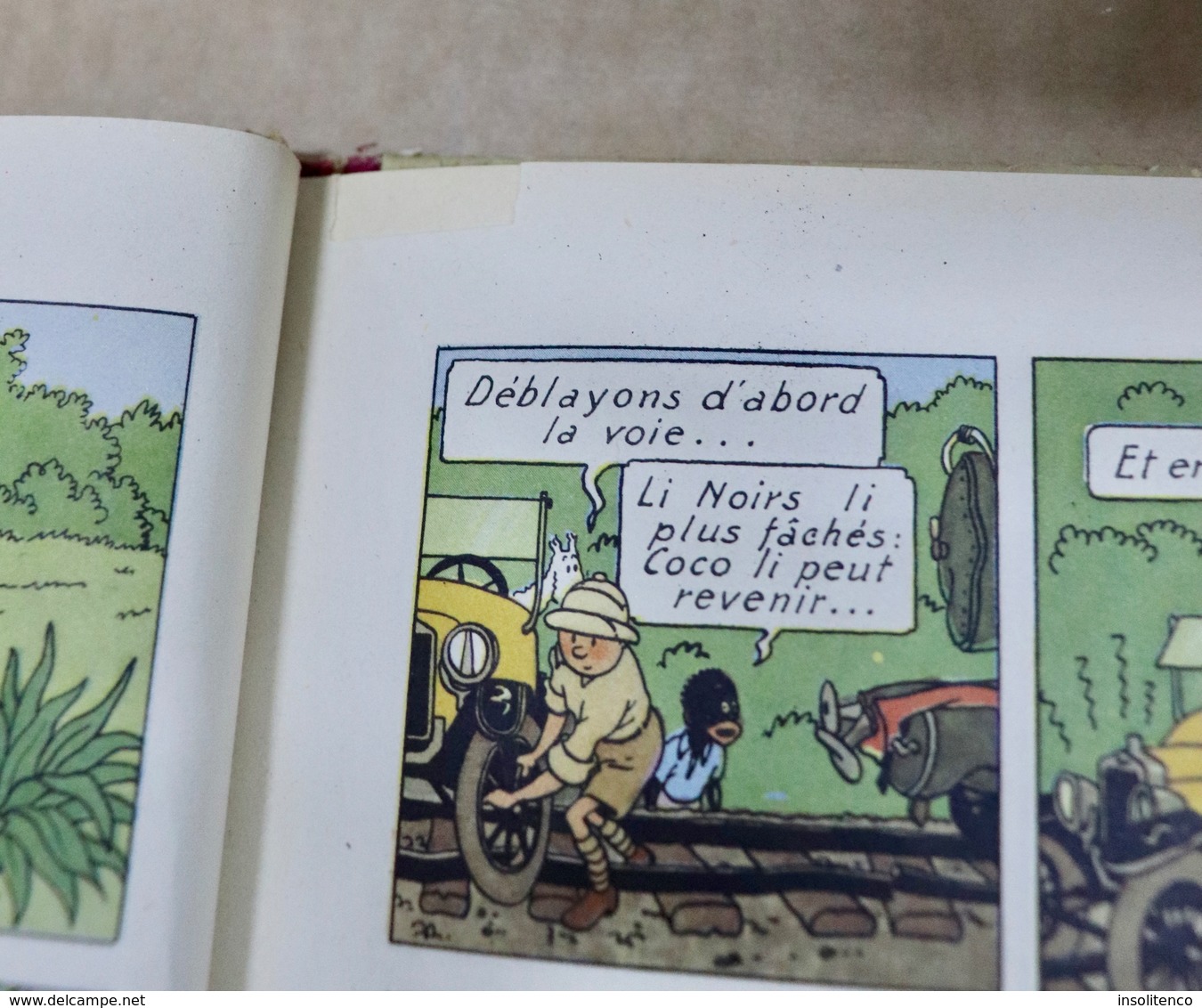 Tintin au Congo - Casterman - Dos  rouge - B2 - 1948 - Titre en noir - Edition belge - Etat moyen
