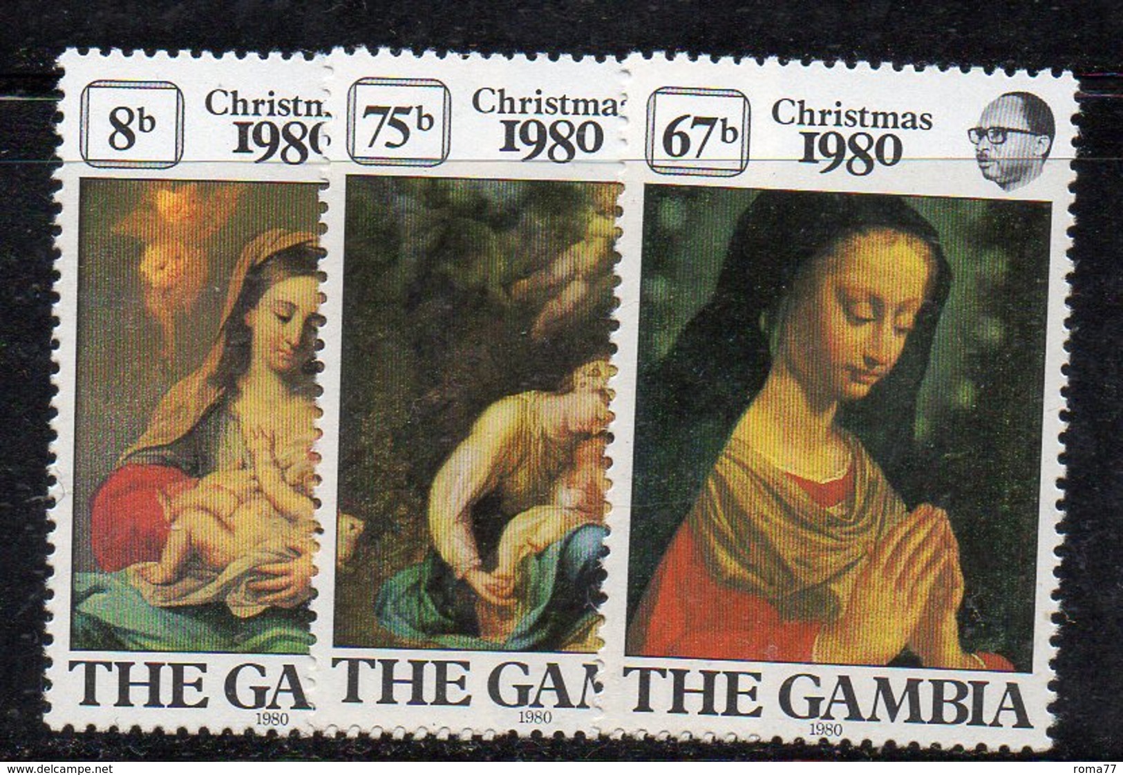 XP2882 - GAMBIA 1980 , Serie Yvert N. 416/418  ***  MNH (2380A)  Natale Christmas - Gambia (1965-...)