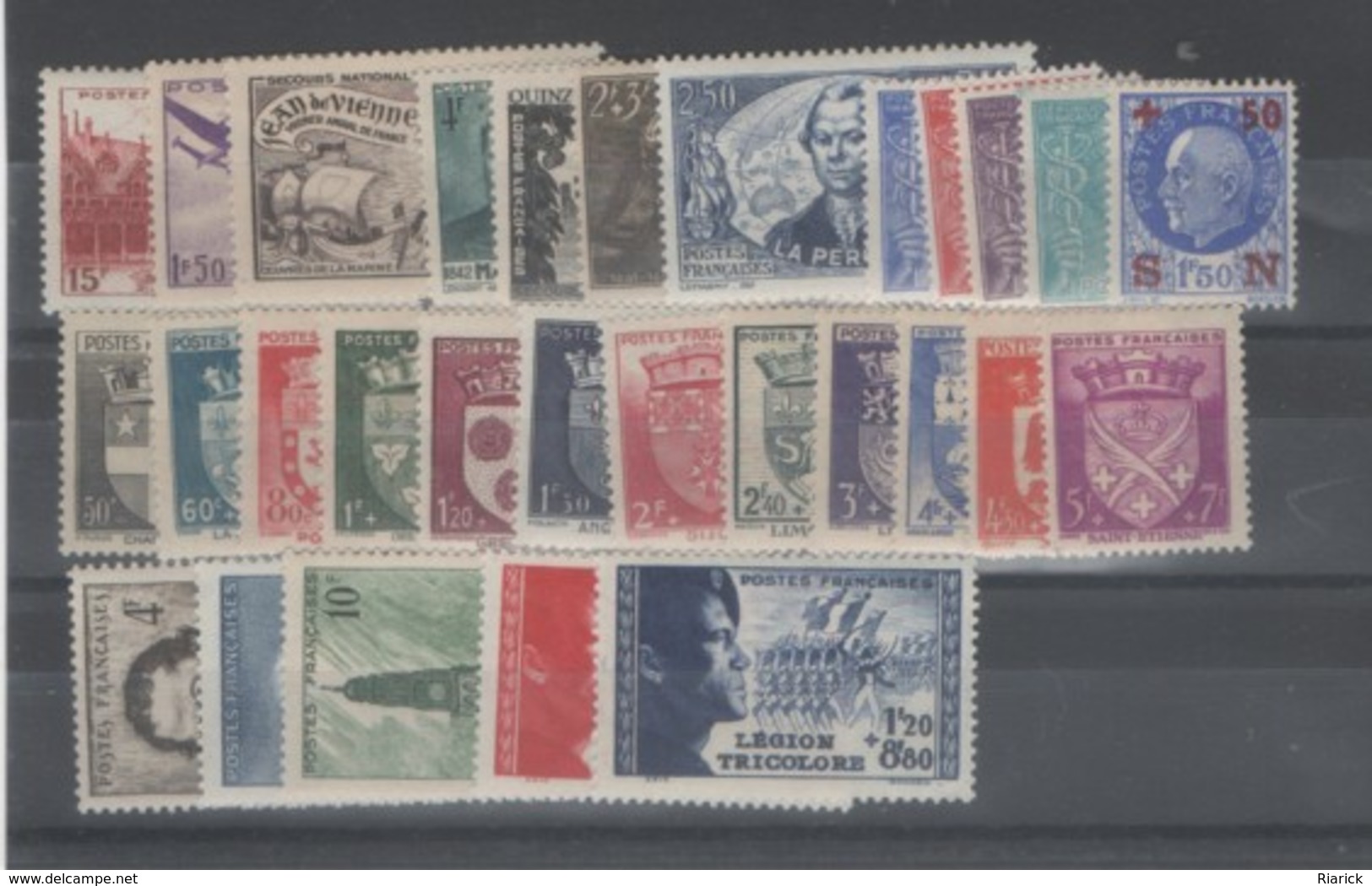 FRANCE ANNEE COMPLETE 1942 XX MNH Neufs - - 1940-1949