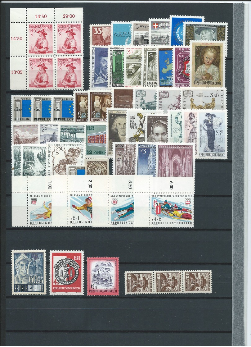 Austria (Oesterreich) , Nice Lot Of Mint Stamps On A  Stock-page (as Per Scans) MNH - Verzamelingen