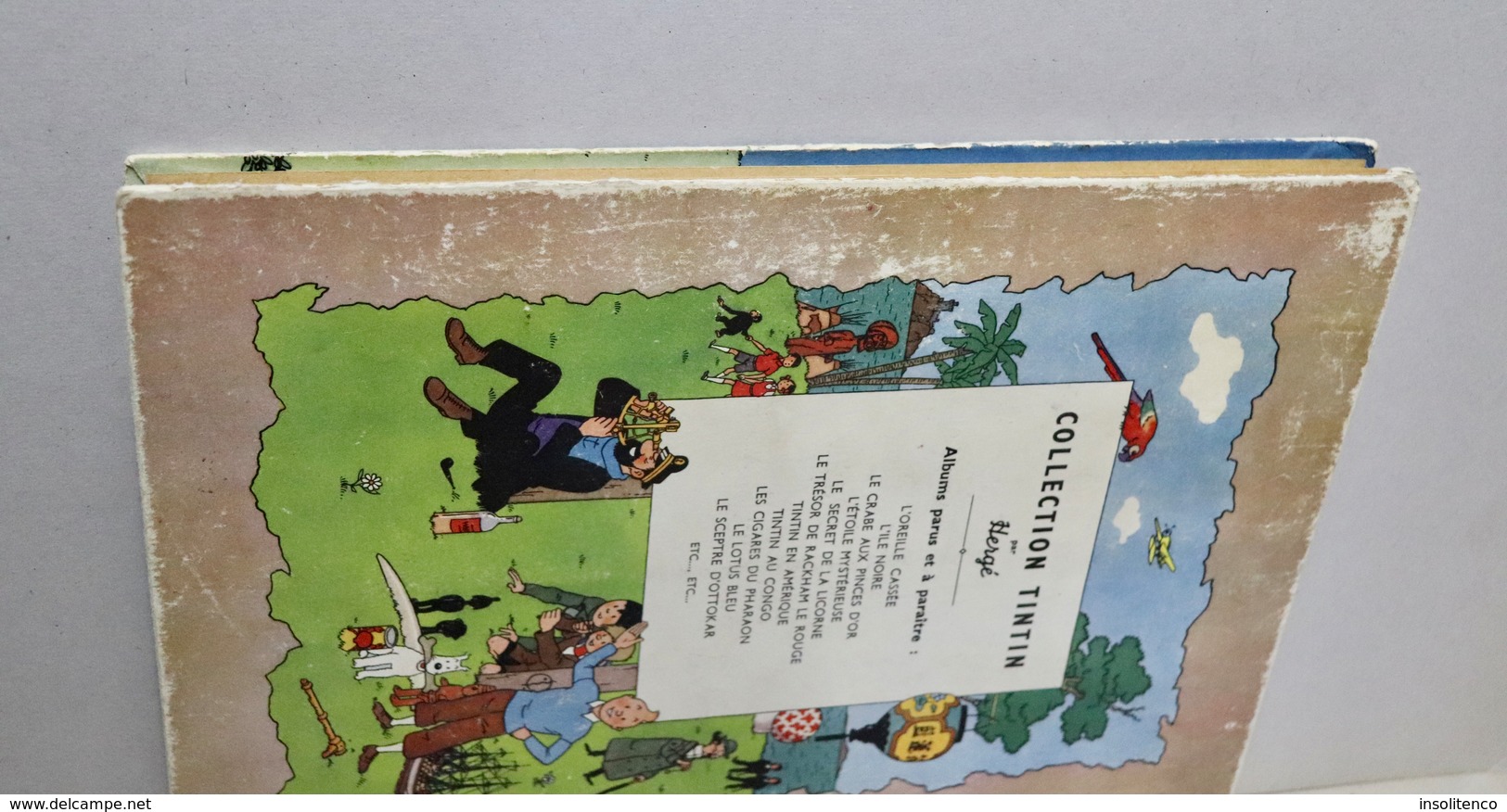 Tintin au Congo - Casterman - Dos jaune - B1 - 1946 - Titre en blanc  - 1ère édition originale couleur  - Bon état