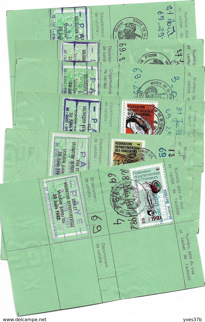 LOT De 13 Permis De Chasse Différents Avec Timbres Fiscaux TTB - Covers & Documents