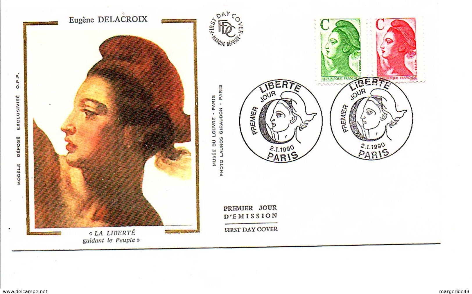 FDC 1990 LIBERTE DE GANDON - 1990-1999