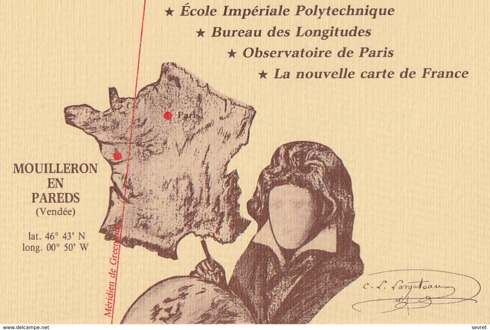 MOUILLERON-en-PAREDS. - Charles-Louis LARGETEAU, Biographie Au Verso. - Mouilleron En Pareds