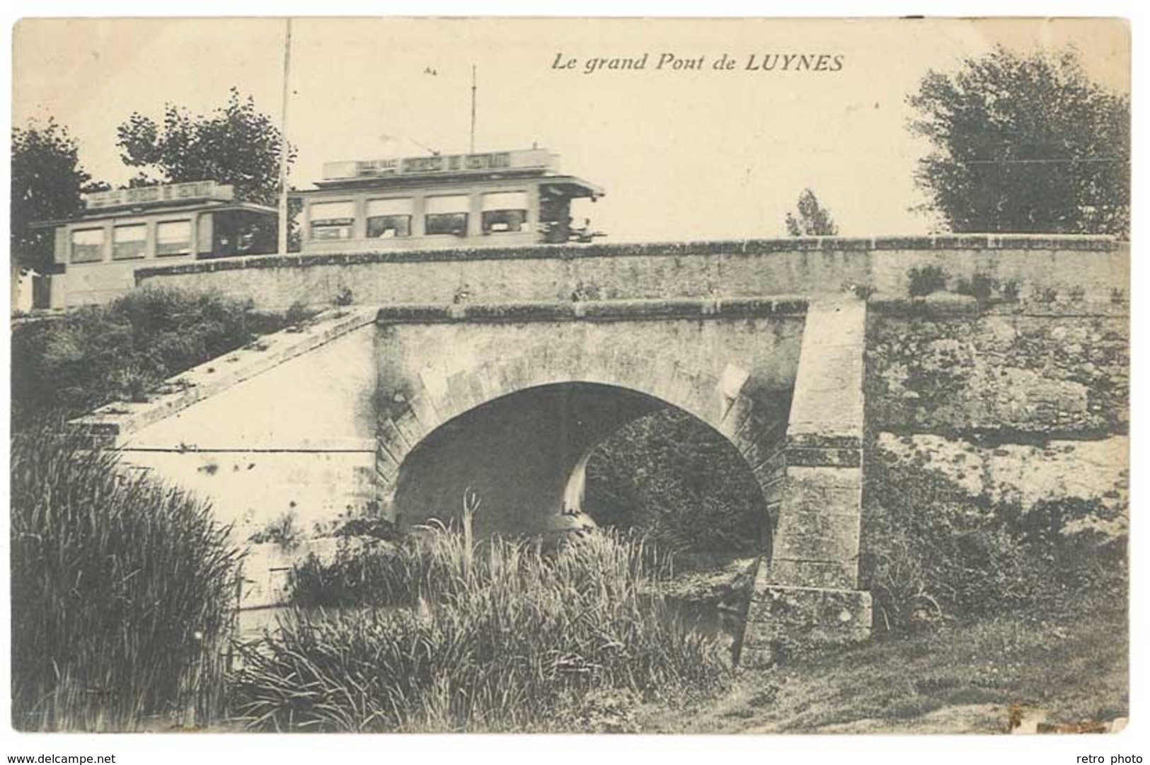 Cpa Luynes - Le Grand Pont ( Tramway ) - Luynes