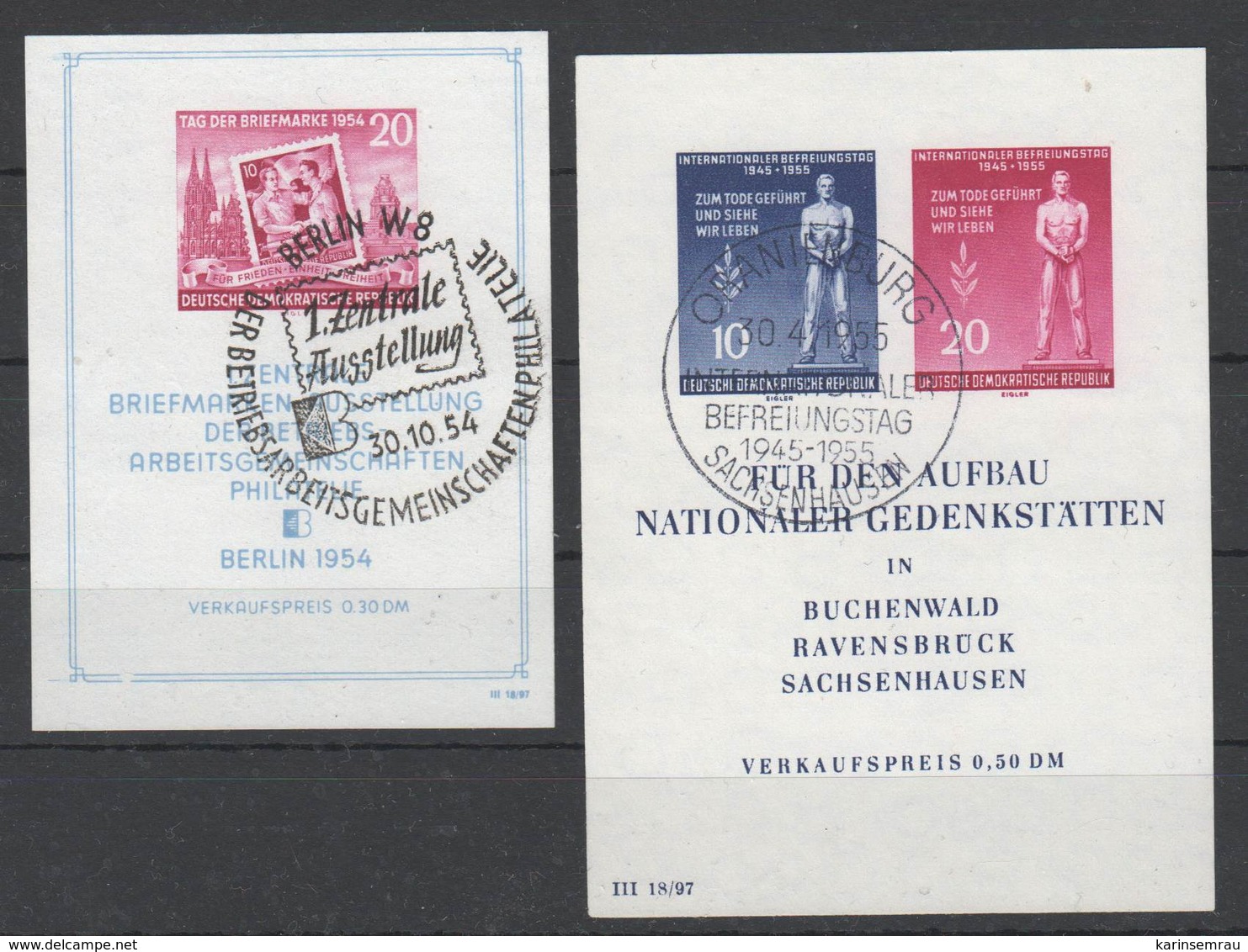 DDR , Block 10+11 Mit Sonderstempel ( 80.-) - Gebraucht