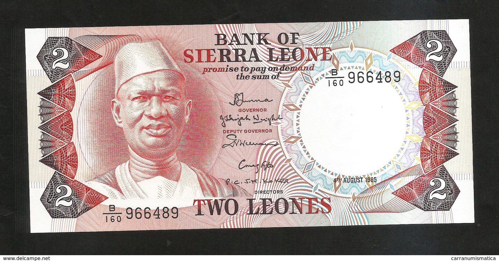 SIERRA LEONE - BANK Of SIERRA LEONE - 2 LEONES (1985) - Sierra Leone