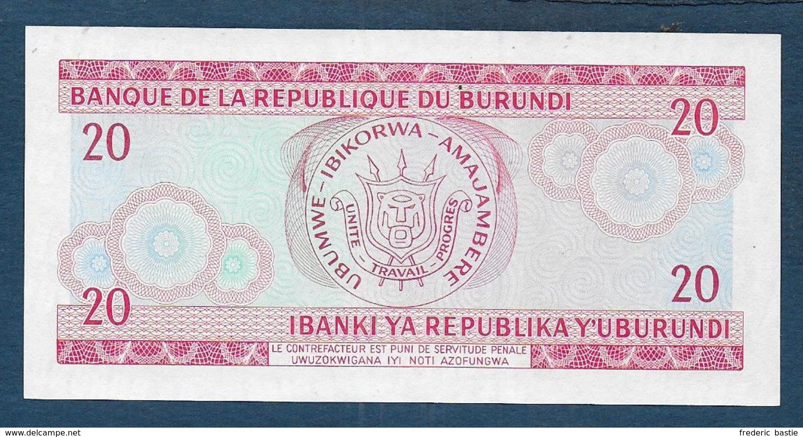 BURUNDI - 20 Fr  1979 - Burundi