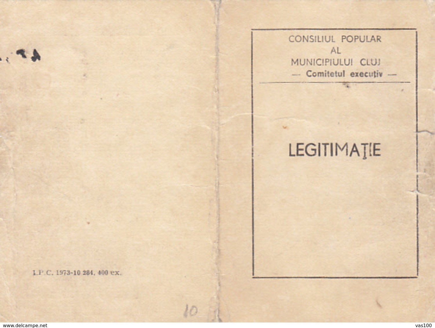 CLUJ NAPOCA LOCAL COUNCIL MEMBER CREDENTIAL, PHOTO ID, 1973, ROMANIA - Historical Documents